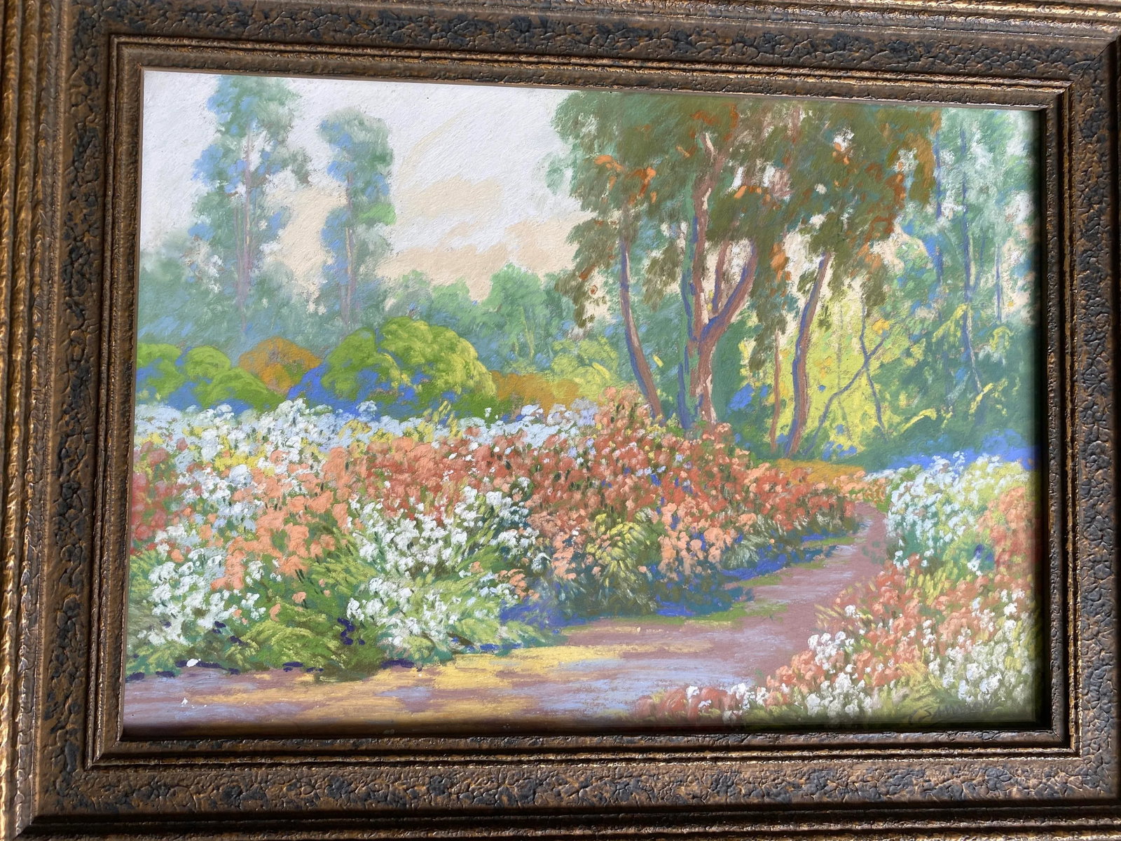 Edward Emerson Simmons Framed Gauche on Board Landscape - 8