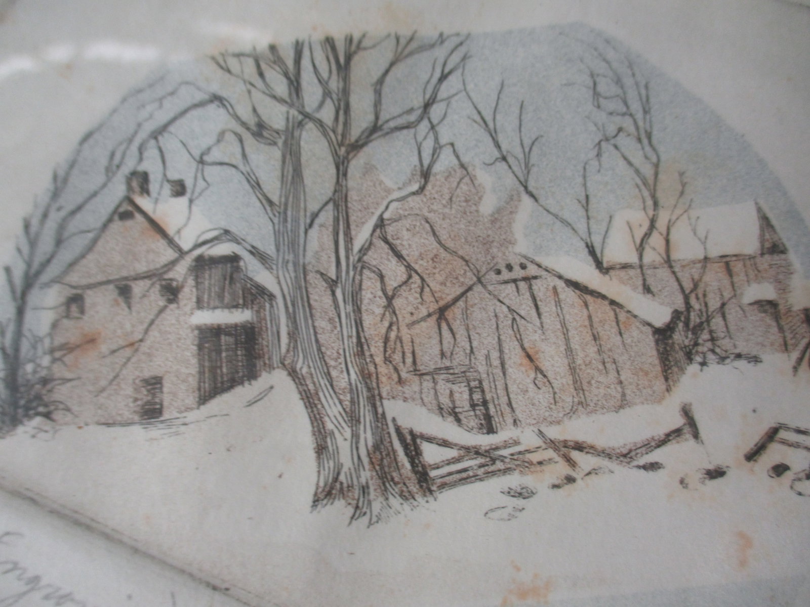 Vintage Christmas "Reflections" Artist Pencil Signed Limited Edition Engraving 3 / 500 - 4