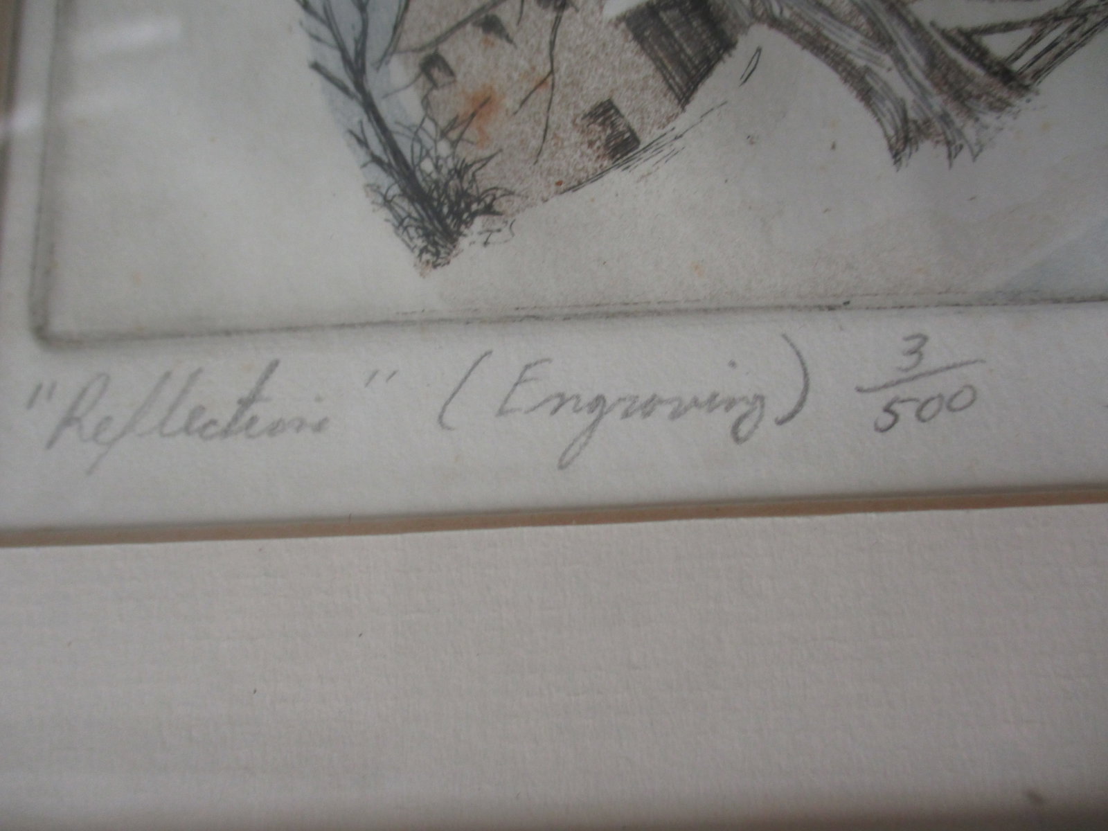 Vintage Christmas "Reflections" Artist Pencil Signed Limited Edition Engraving 3 / 500 - 5