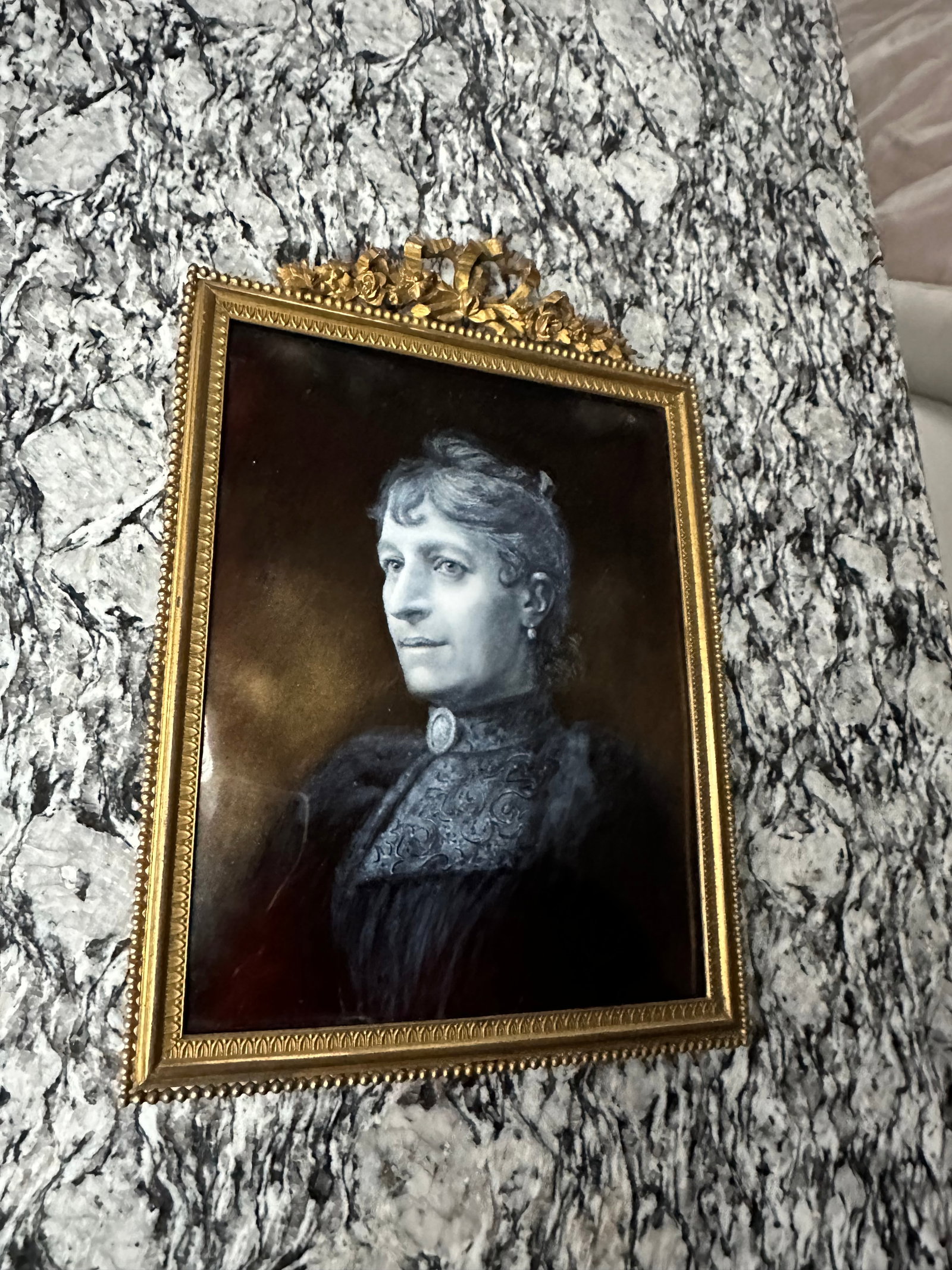 Antique Enamel on Copper Portrait, France, 19th C. - 8