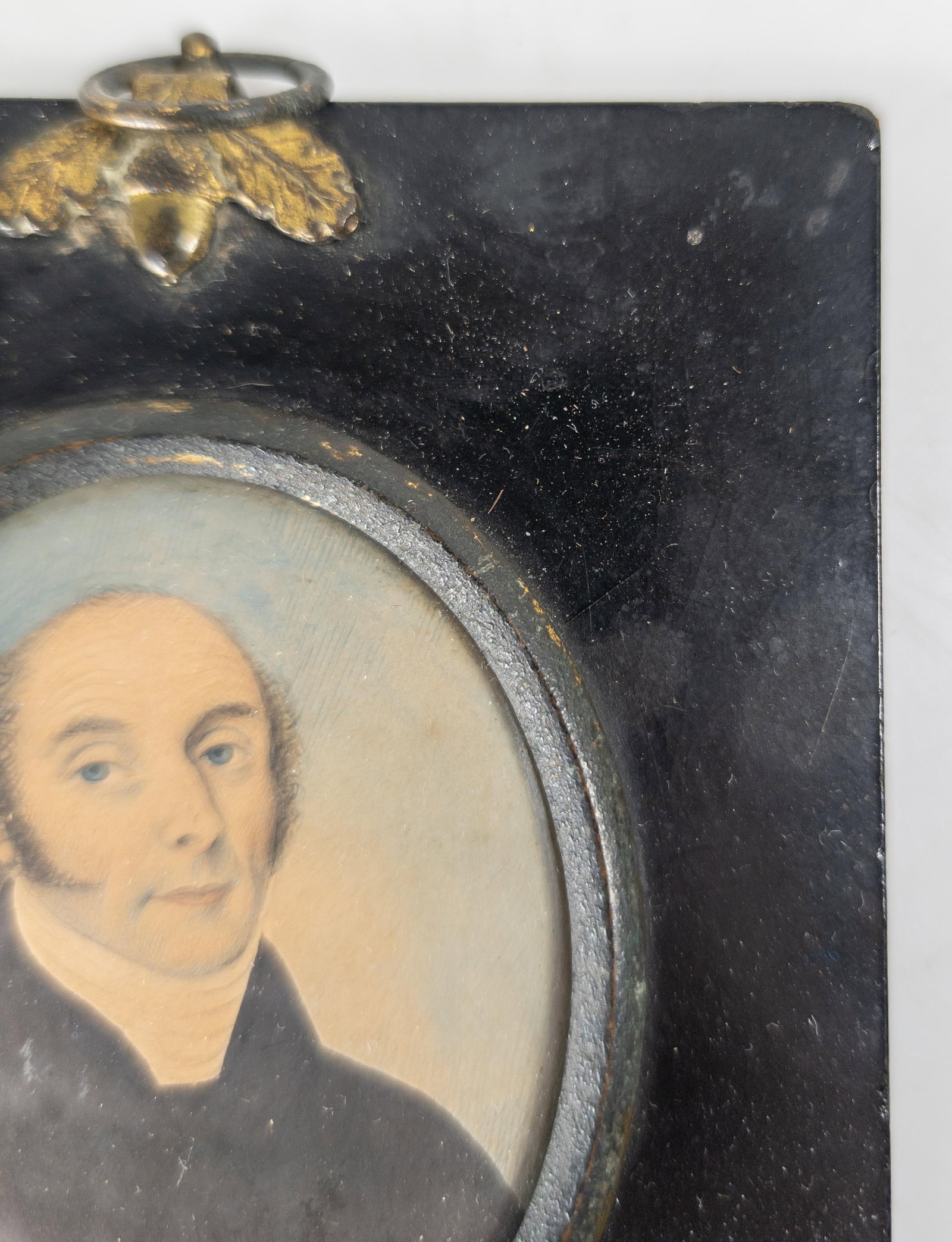 Early 19th Century English Miniature Watercolor Portrait of an Esteemed Gentleman - 7