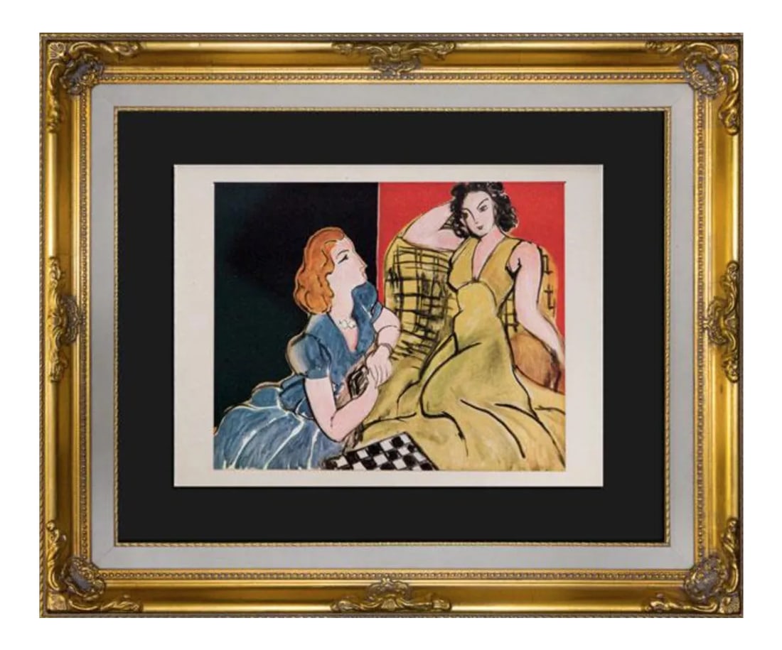 Henri Matisse Limited Edition " La Conversation" Lithograph W/Frame: Henri Matisse Limited Edition Lithograph. Size : 26.4 x 21.7 cm. Titled: La Conversation 1941. Sur les presses de L'Imprimerie Lang, Blanchong and Cie, Paris (November 1943). Of a Limited Edition (no.
