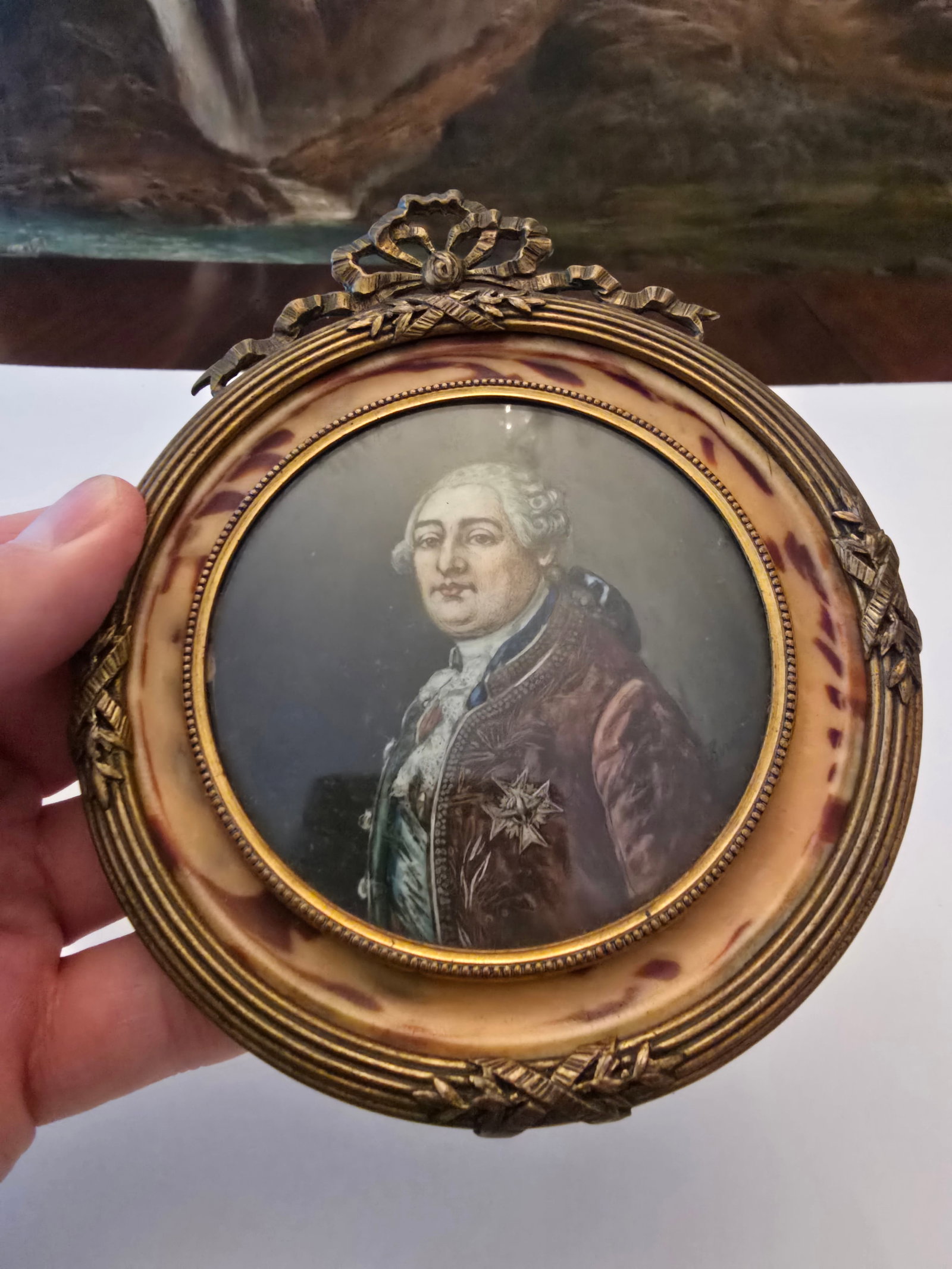 Antique French Empire Miniature Signed Painting - 3