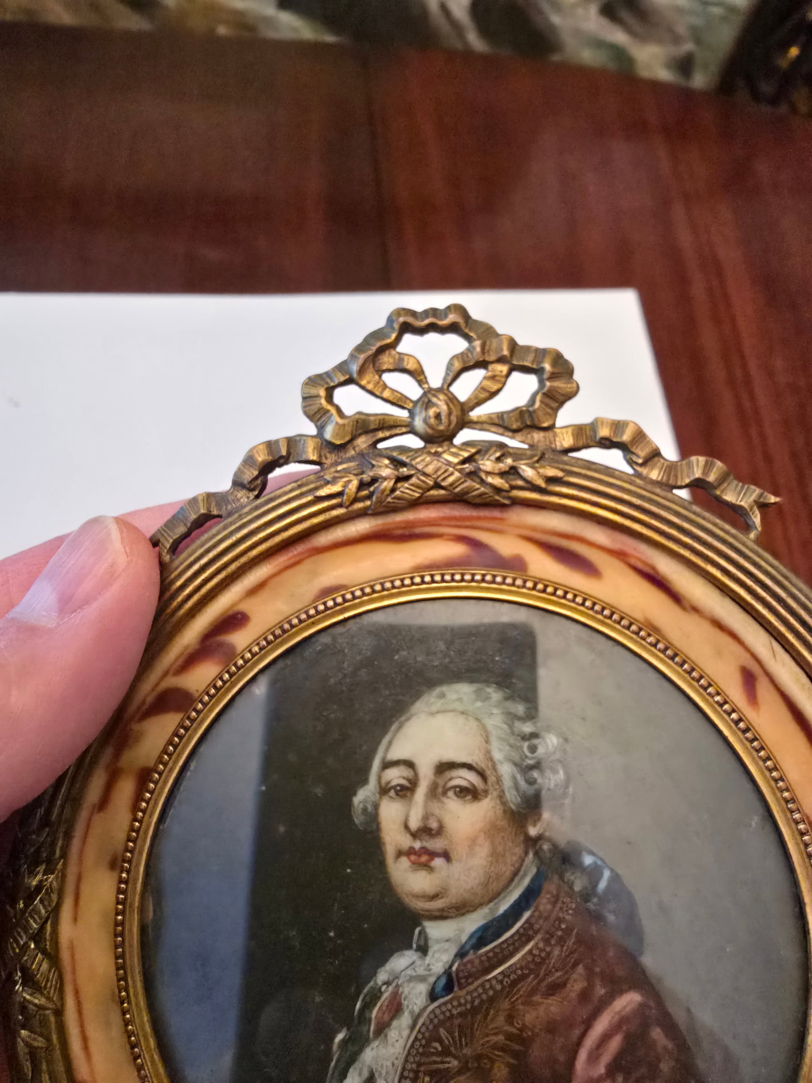 Antique French Empire Miniature Signed Painting - 6