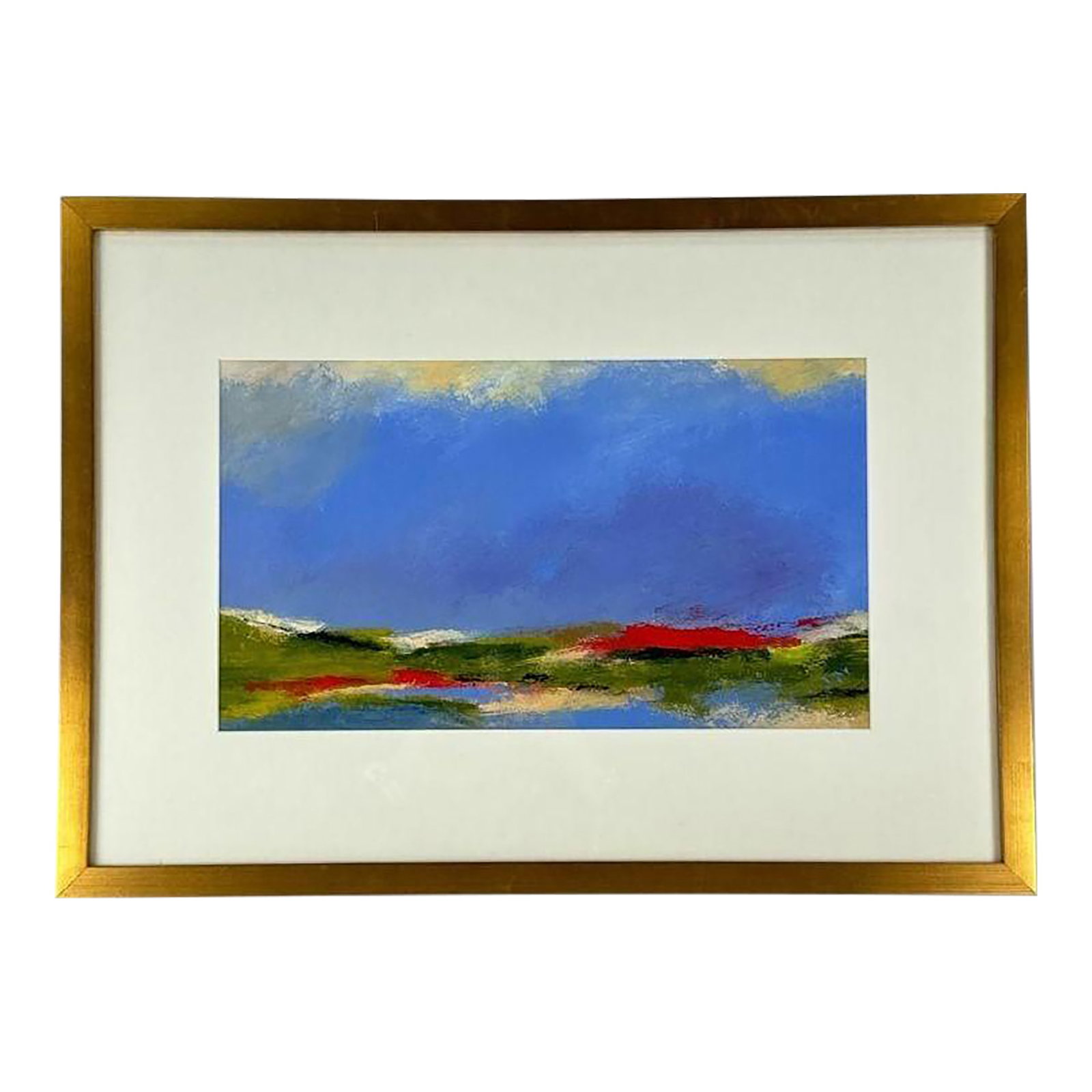 Colleen Sabo (American/Maryland 20th Century) Acrylic on Paper "Marshes of the Eastern Shore": Colleen Sabo (American/Maryland 20th century) Acrylic on Paper "Marshes of the Eastern Shore". Signed lower right. Framed, matted and presented under glass. Colleen Sabo is a Chesapeake Bay artist