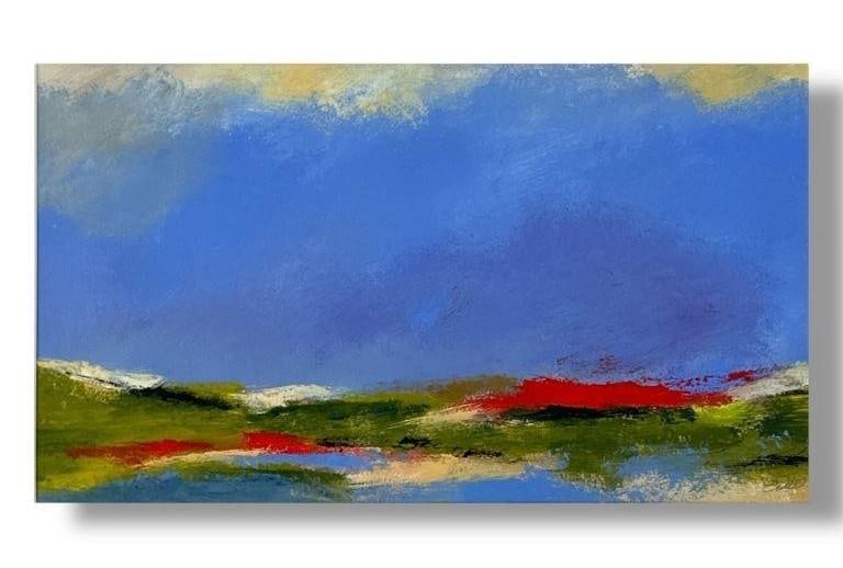 Colleen Sabo (American/Maryland 20th Century) Acrylic on Paper "Marshes of the Eastern Shore" - 2