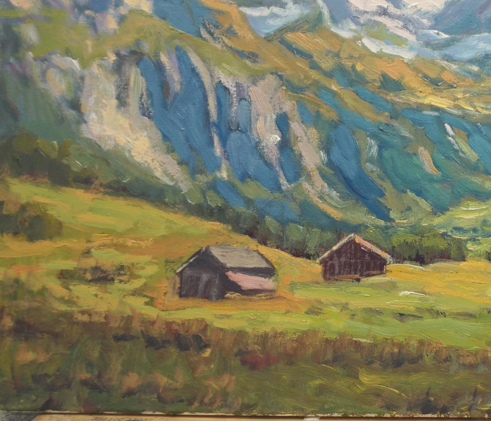 Original Oil Landscape of Albes Mountain - 4