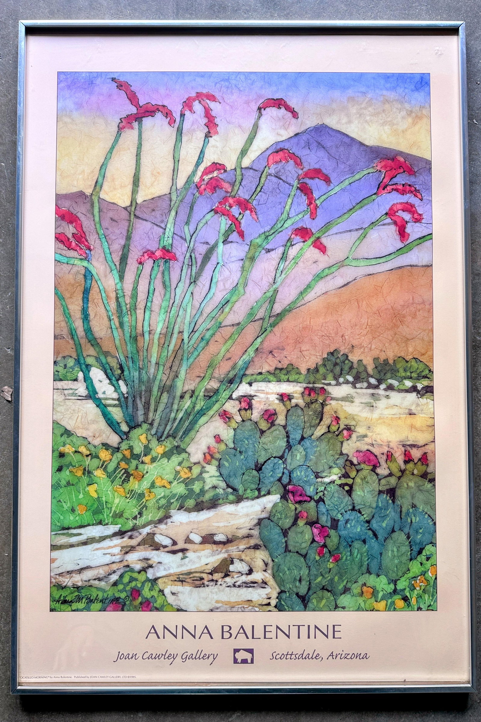 1990s Original Anna Balentine Exhibition Poster - 2