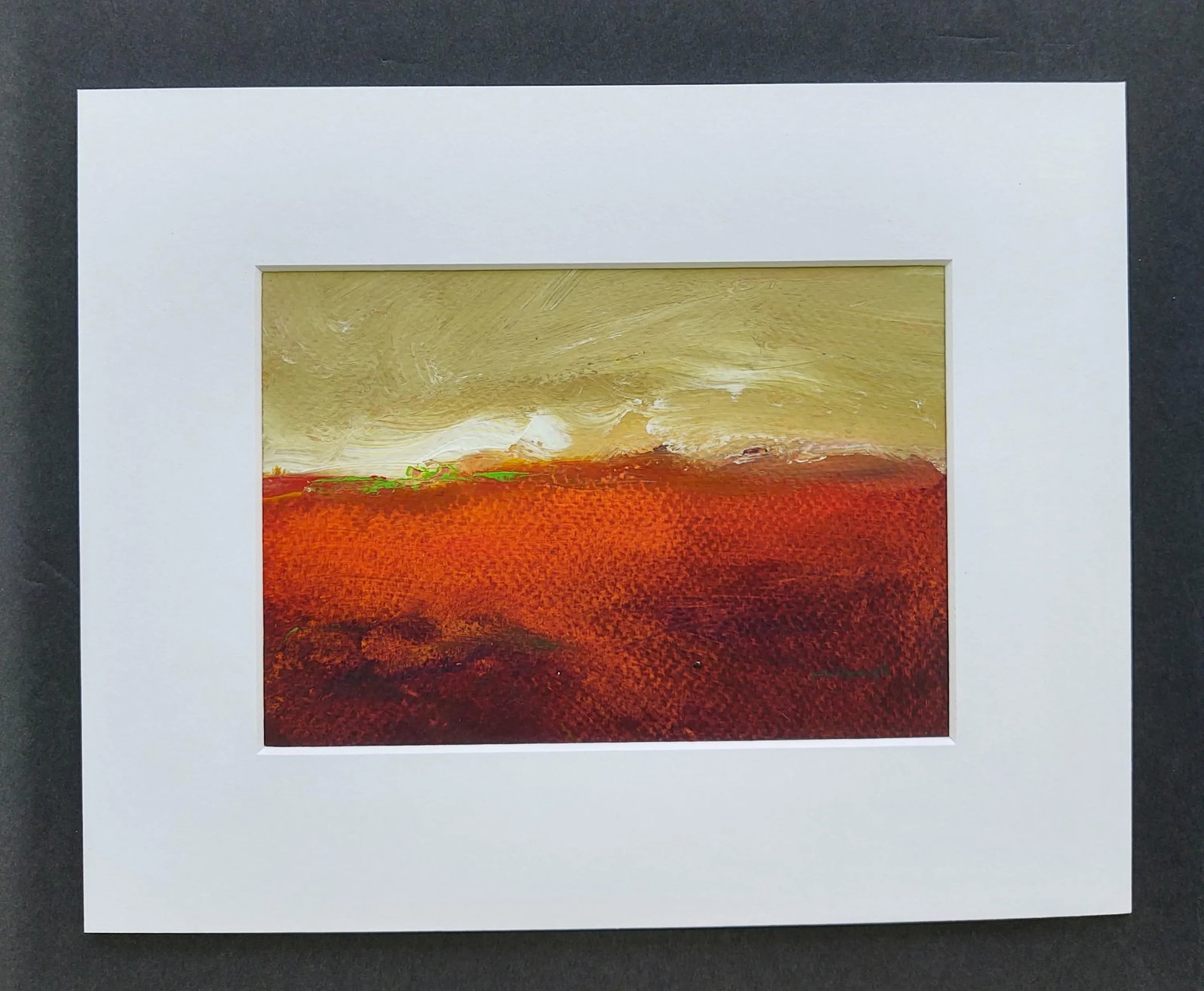 "Waiting for the Green Flash" Contemporary Original Abstract Seascape Acrylic Painting - 3