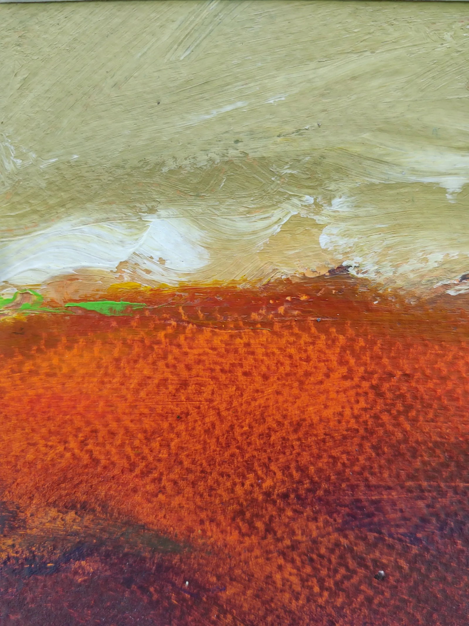 "Waiting for the Green Flash" Contemporary Original Abstract Seascape Acrylic Painting - 5