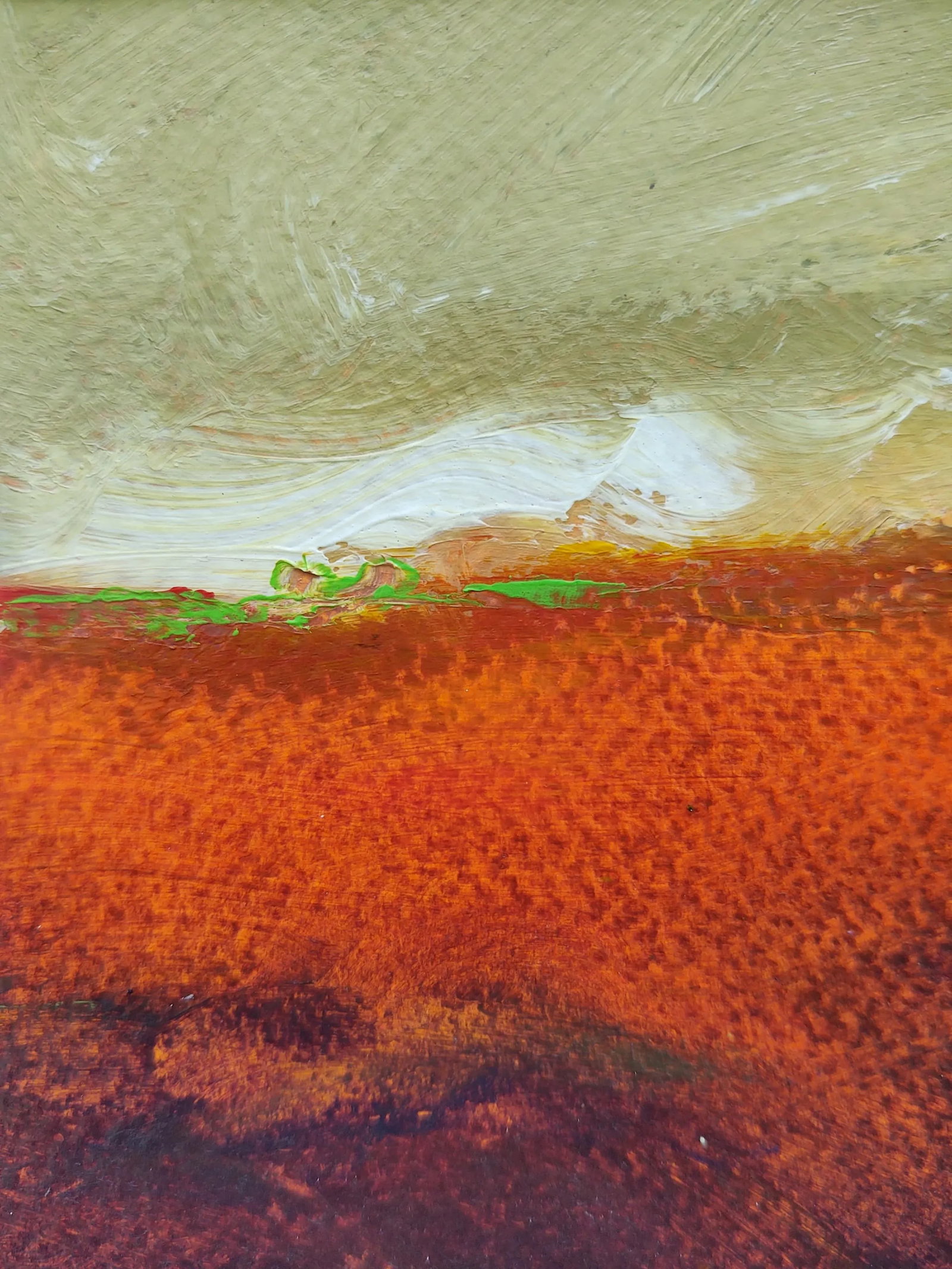 "Waiting for the Green Flash" Contemporary Original Abstract Seascape Acrylic Painting - 6
