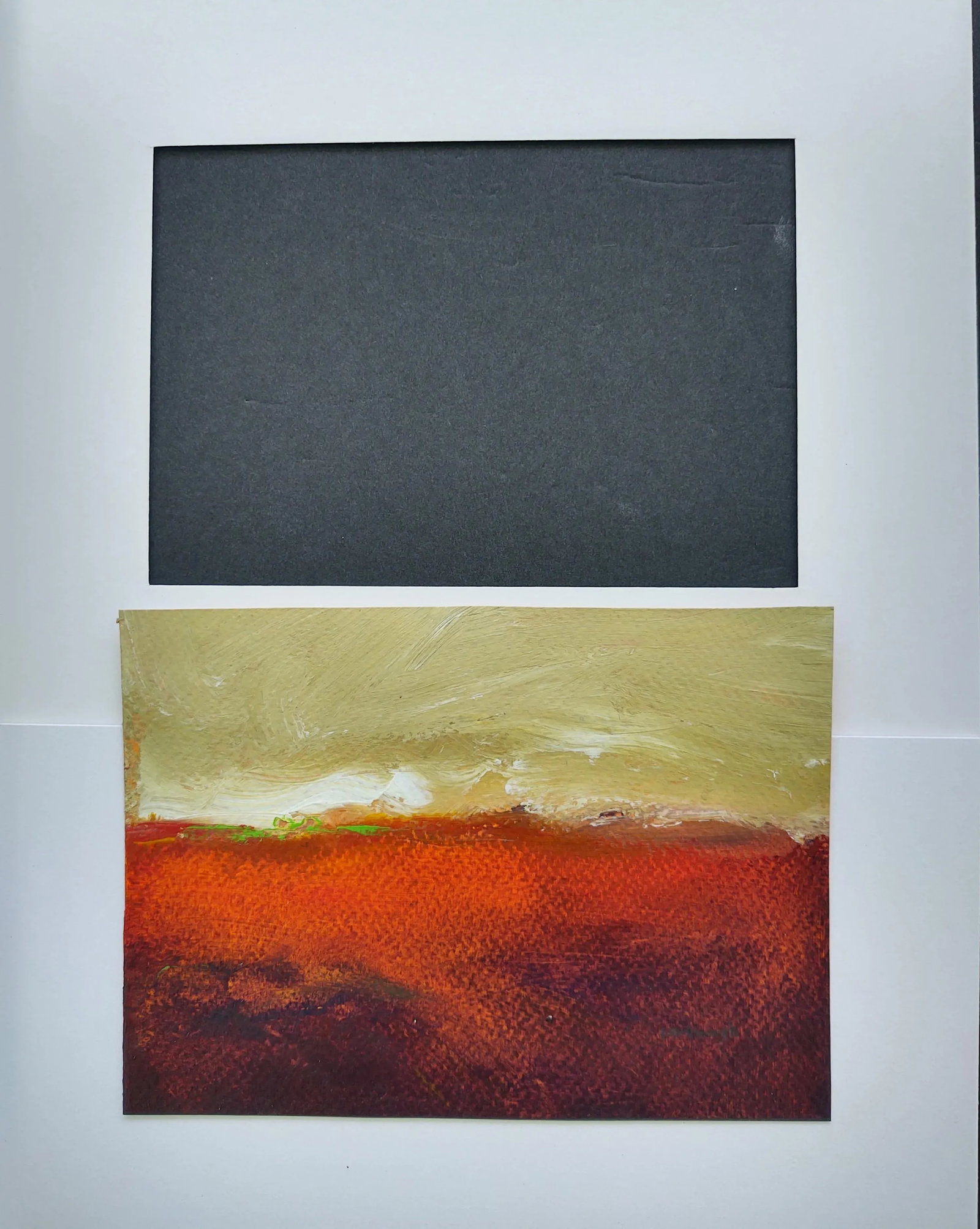"Waiting for the Green Flash" Contemporary Original Abstract Seascape Acrylic Painting - 8