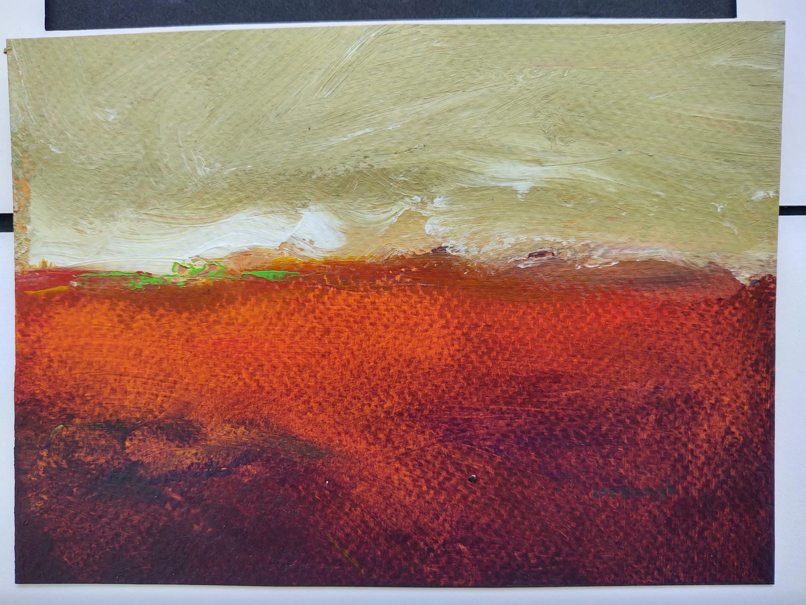 "Waiting for the Green Flash" Contemporary Original Abstract Seascape Acrylic Painting - 9