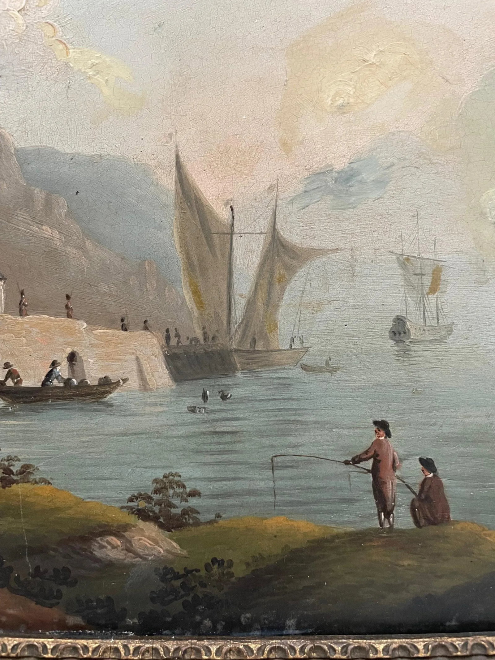19th Century Swiss Mechanical Clock Painting Circa 1820 - 10