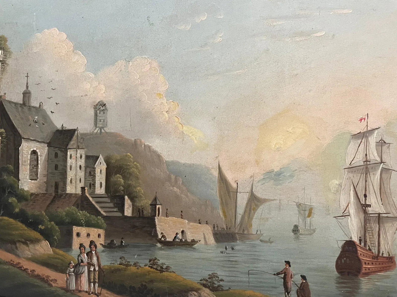 19th Century Swiss Mechanical Clock Painting Circa 1820 - 6