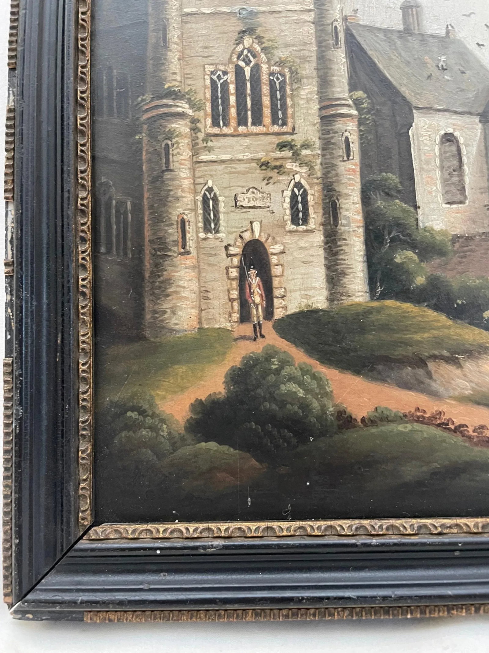 19th Century Swiss Mechanical Clock Painting Circa 1820 - 8