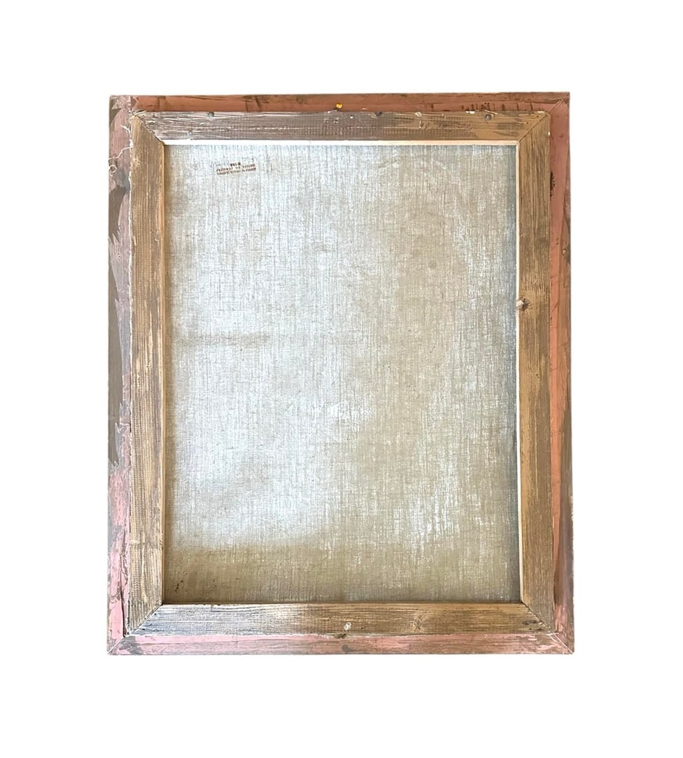 Vintage Gilt Framed Expressionist Oil on Canvas Estate Portrait Painting of Lady, Signed, 1960 - 5