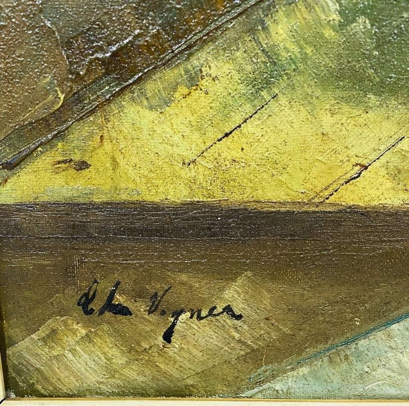 Danish Modern Expressionist Painting Signed - 2