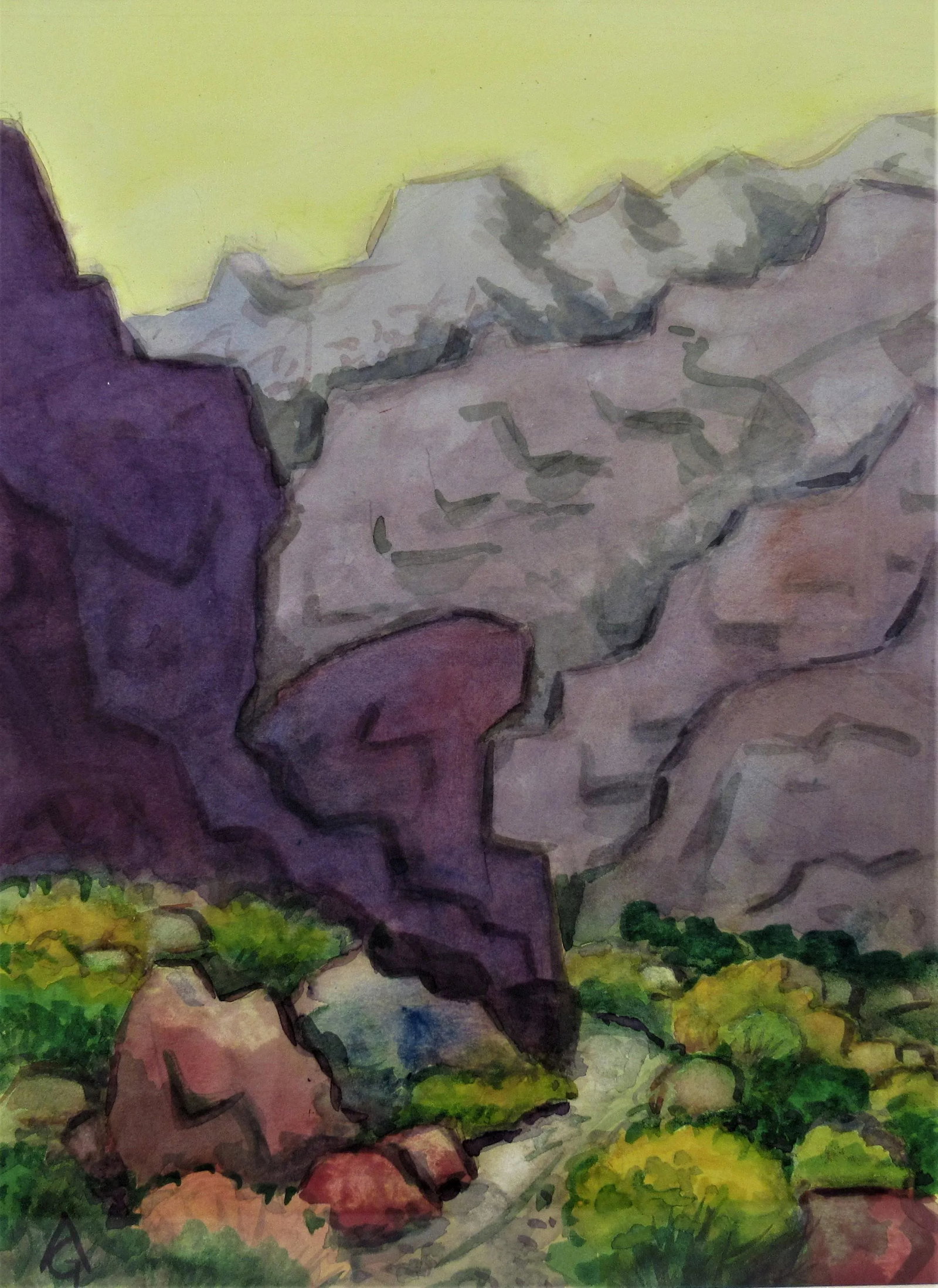 Arnold A. Grossman, Landscape with Trail, Circa 1990 - 2