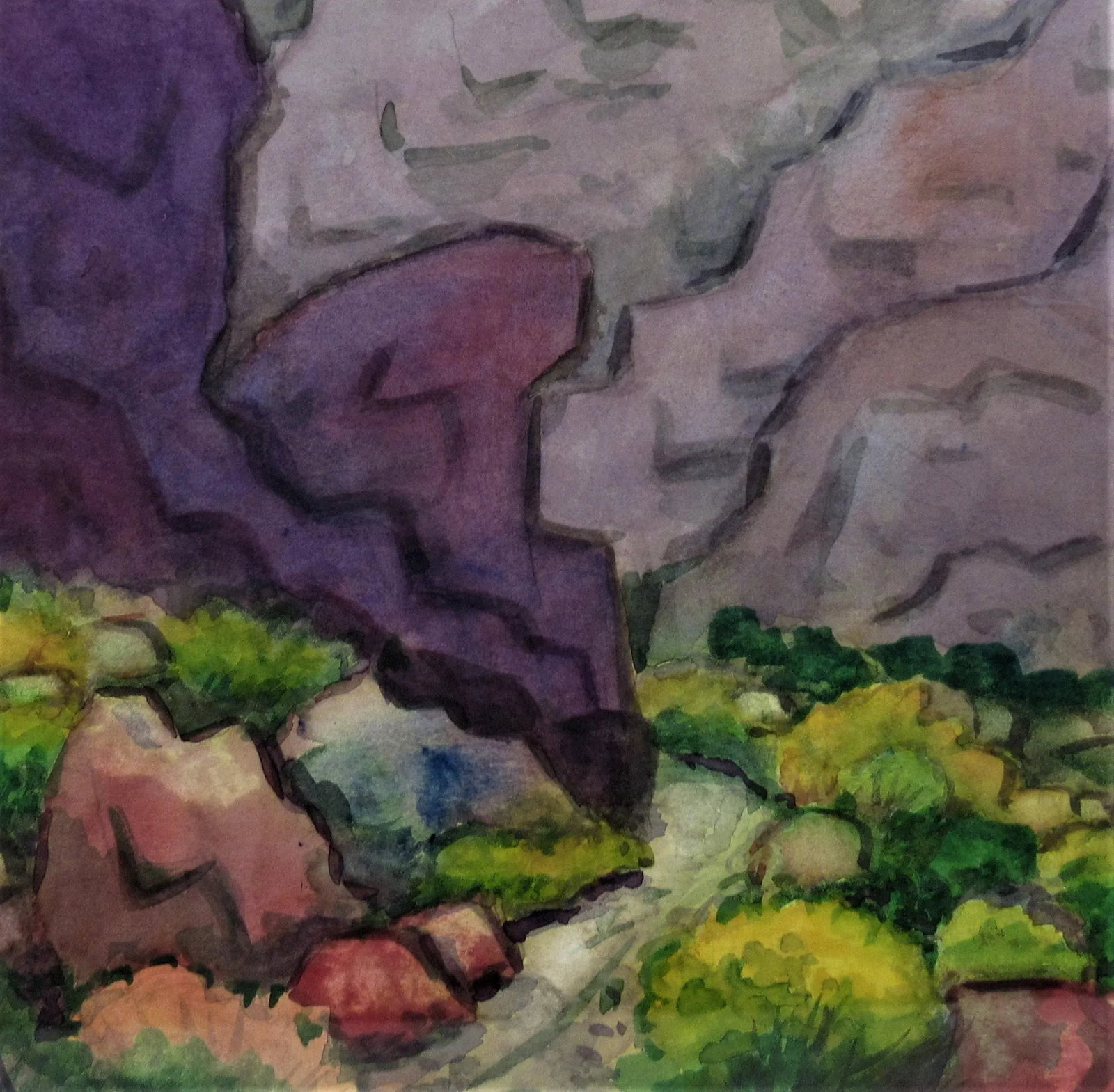 Arnold A. Grossman, Landscape with Trail, Circa 1990 - 3