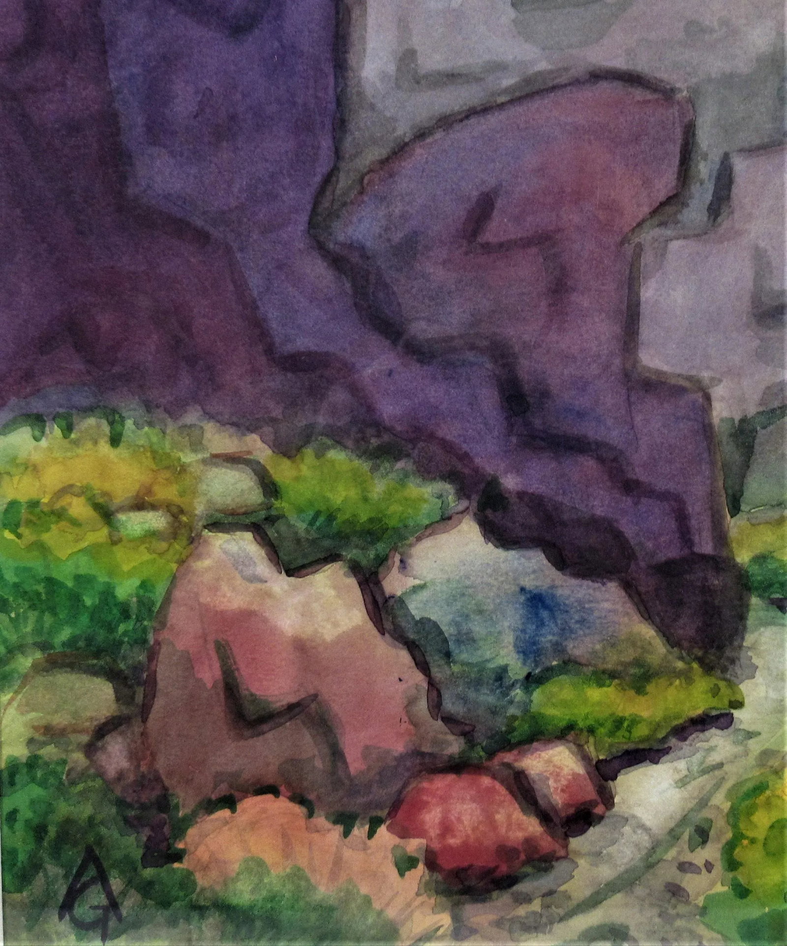 Arnold A. Grossman, Landscape with Trail, Circa 1990 - 4
