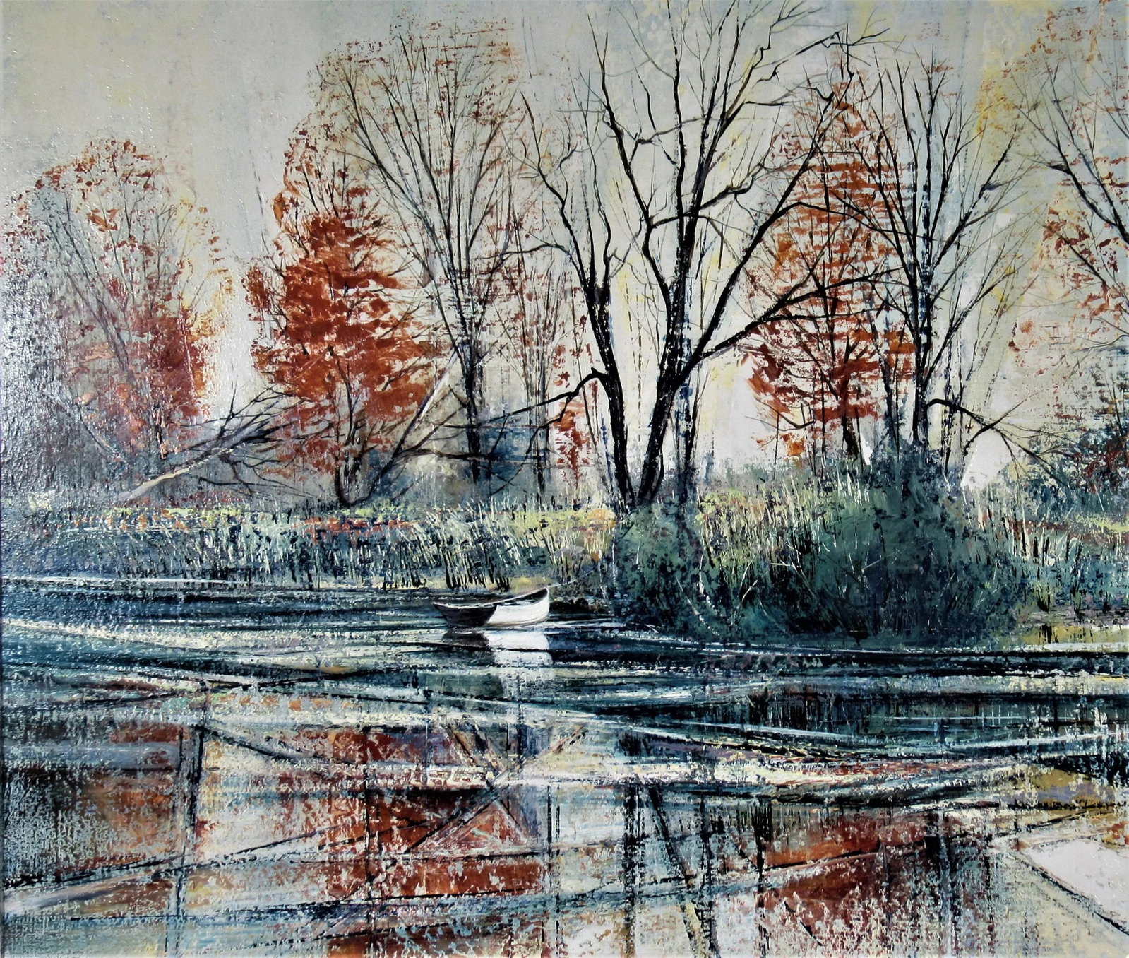 Richard Ellis Wagner, Autumn River Bank, Circa 1955 - 3