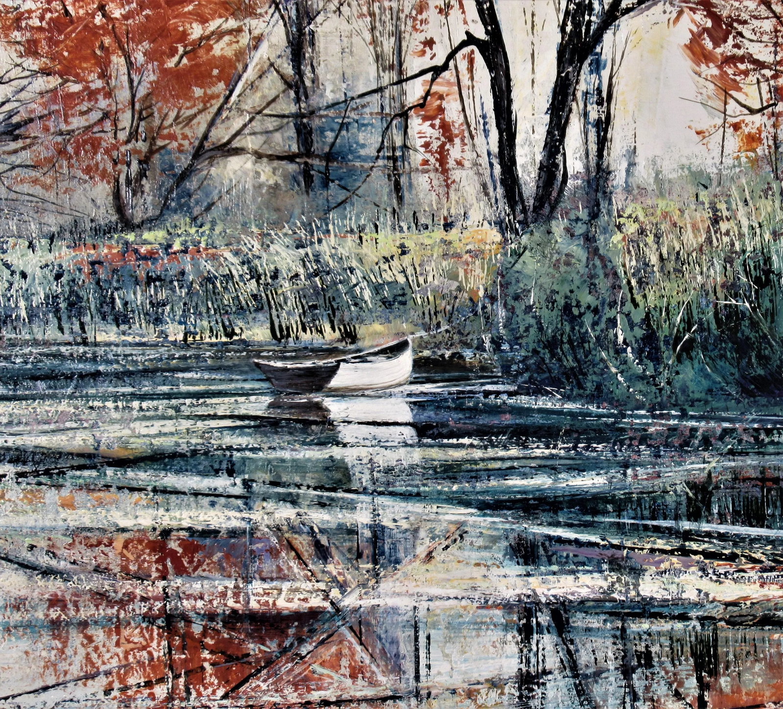 Richard Ellis Wagner, Autumn River Bank, Circa 1955 - 4