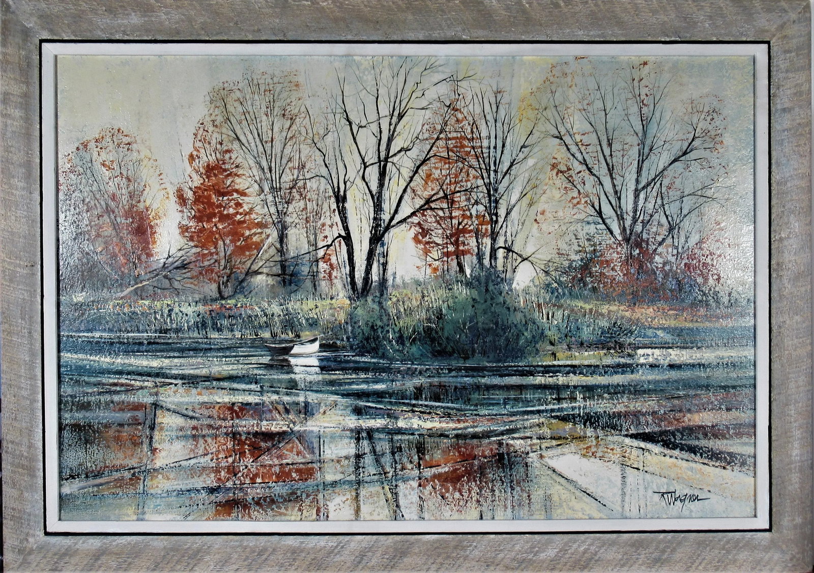 Richard Ellis Wagner, Autumn River Bank, Circa 1955 - 7