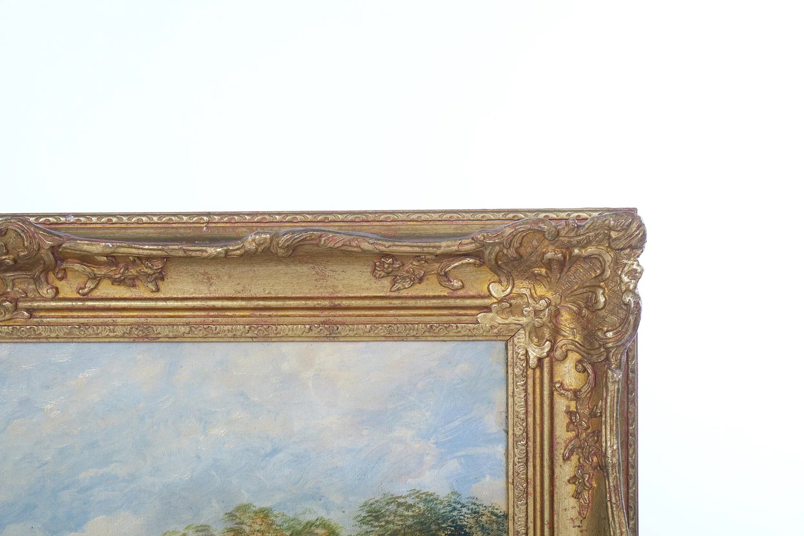 19th Century Continental School Lakeside Scene Oil Painting, Framed - 5