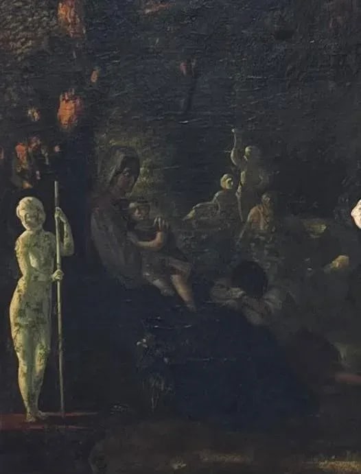 19th Century Neoclassical Spanish Large Genre Painting Attributed - 12