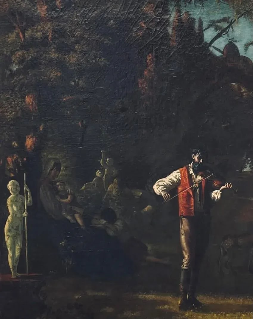 19th Century Neoclassical Spanish Large Genre Painting Attributed - 4