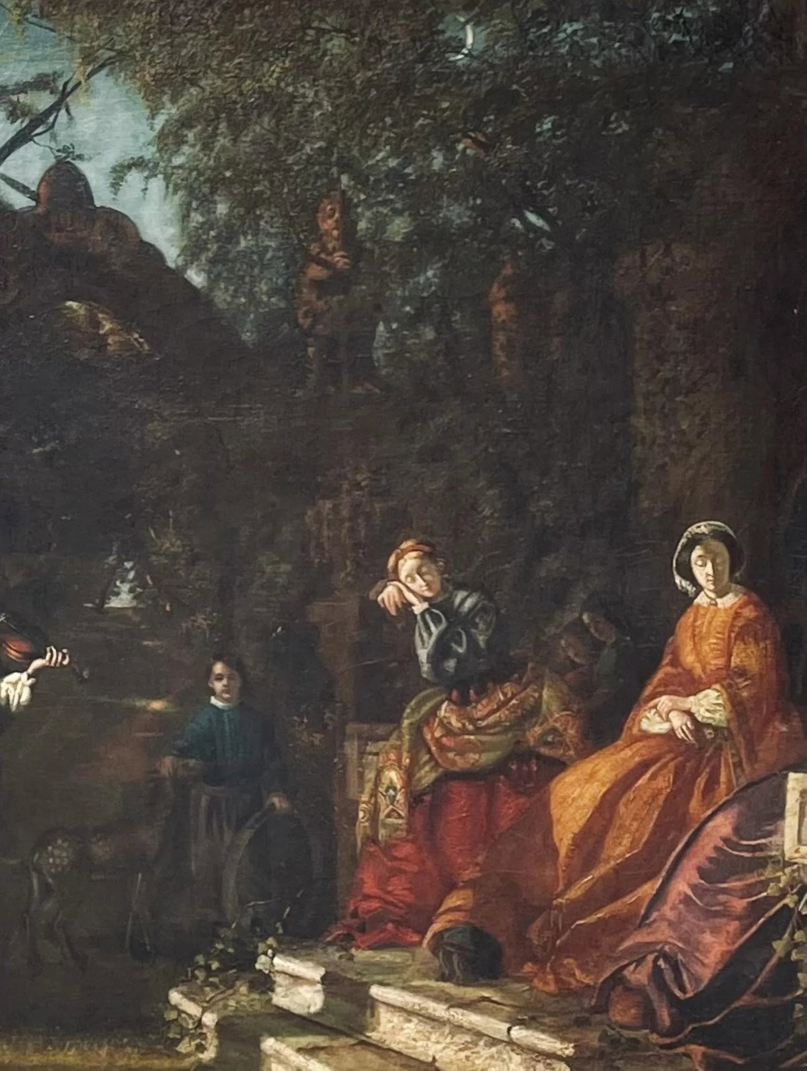 19th Century Neoclassical Spanish Large Genre Painting Attributed - 6