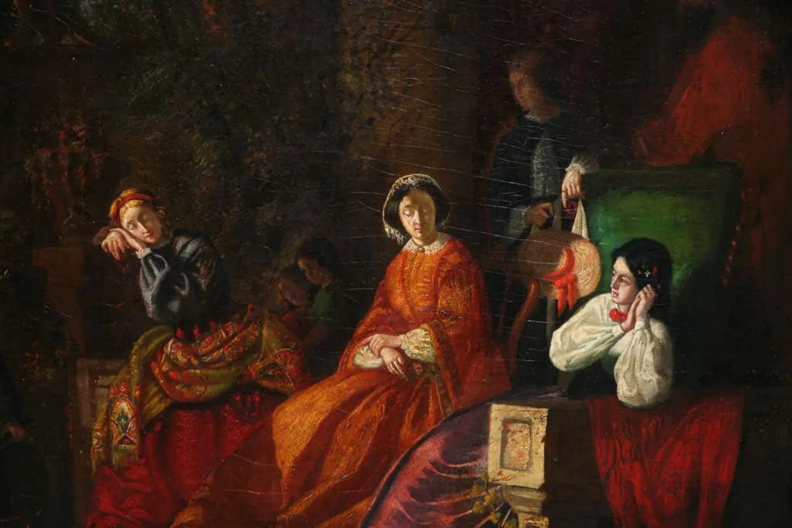 19th Century Neoclassical Spanish Large Genre Painting Attributed - 7