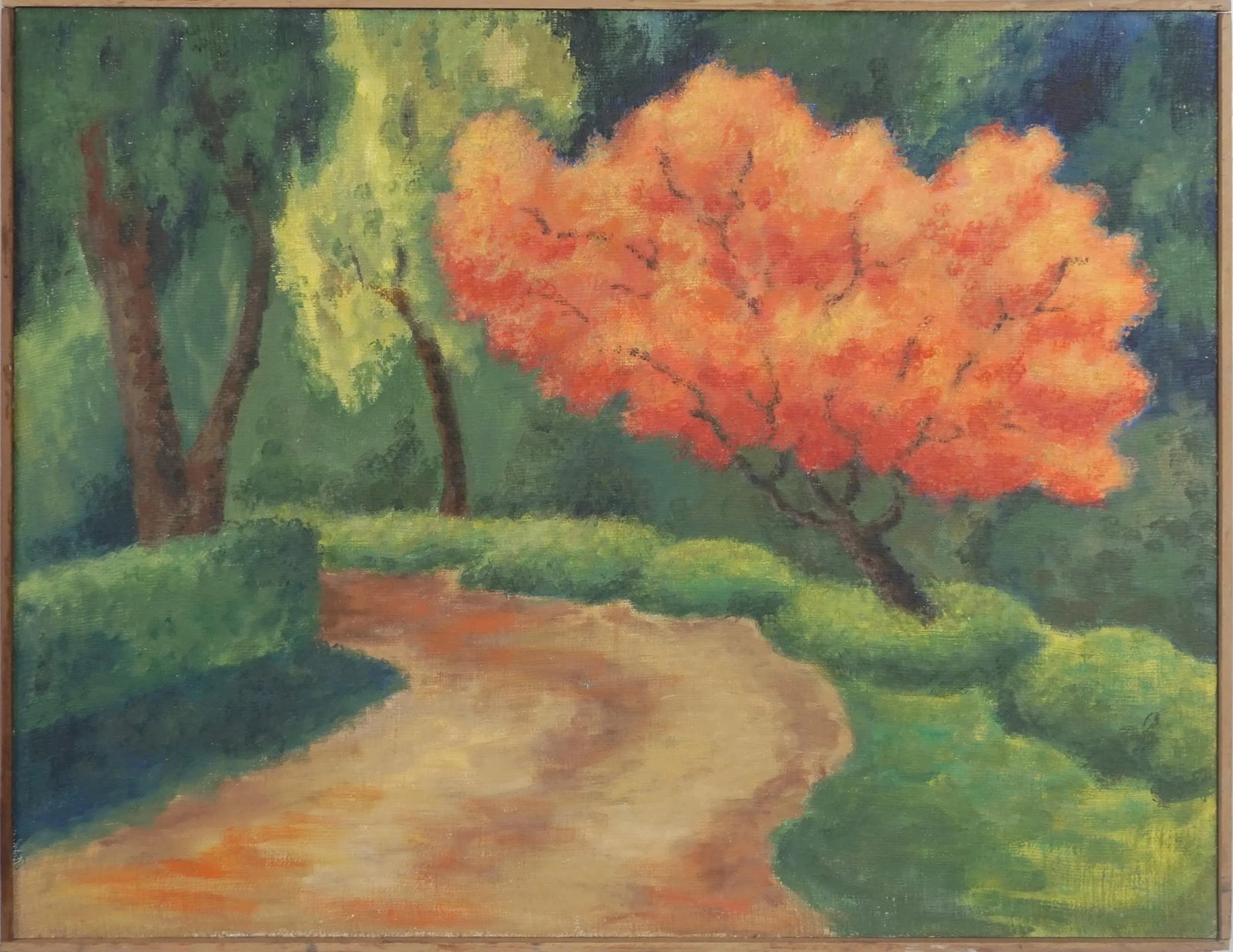 Vintage Maple Tree Lane Landscape Acrylic Painting by Eleanor Perry - 7