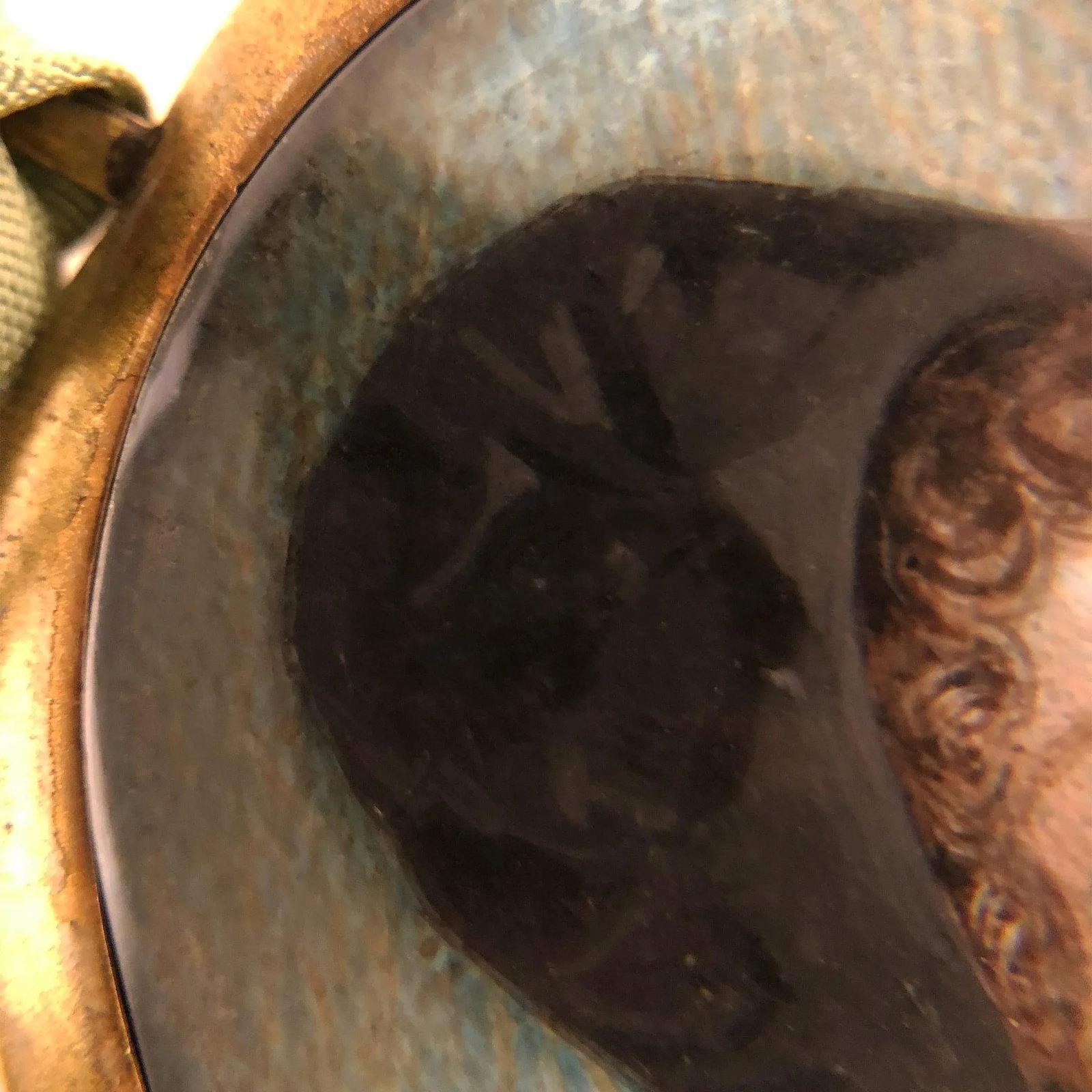 19th Century Continental School Portrait Miniature Watercolor of a Woman in a Black Bonnet, Framed - 7