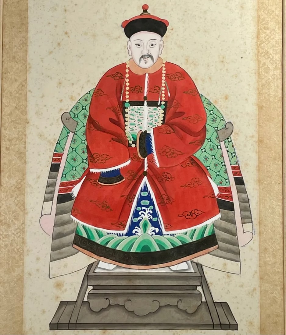 Chinese Ancestor Portrait of a Mandarin Dignitary. - 2