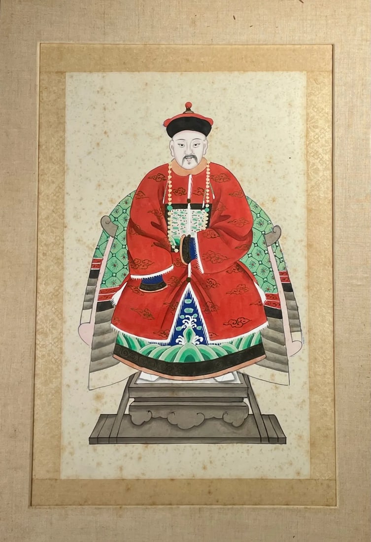 Chinese Ancestor Portrait of a Mandarin Dignitary. - 3
