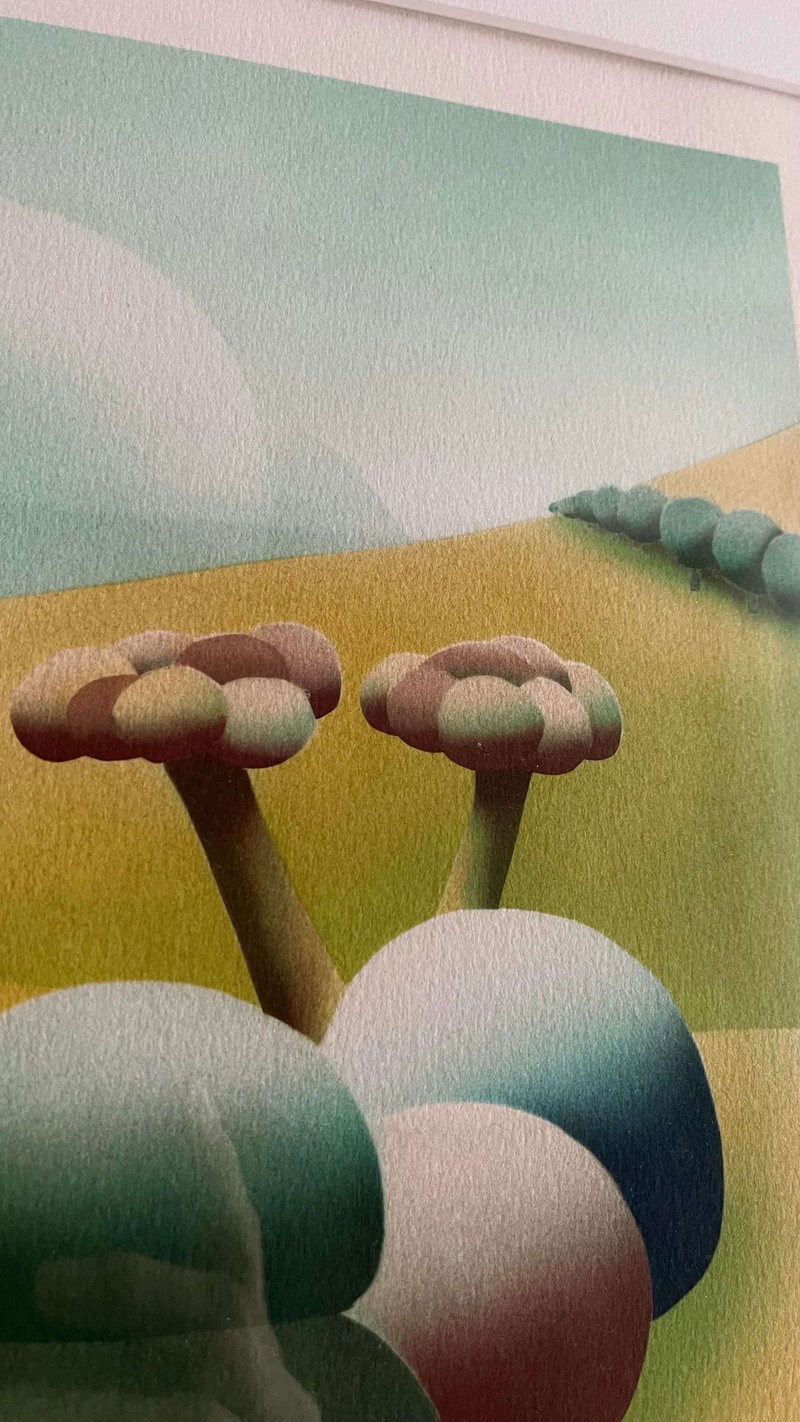 1980s "La Scene" Postmodern Landscape Limited Edition Lithograph by Michel Pellus, Framed - 8