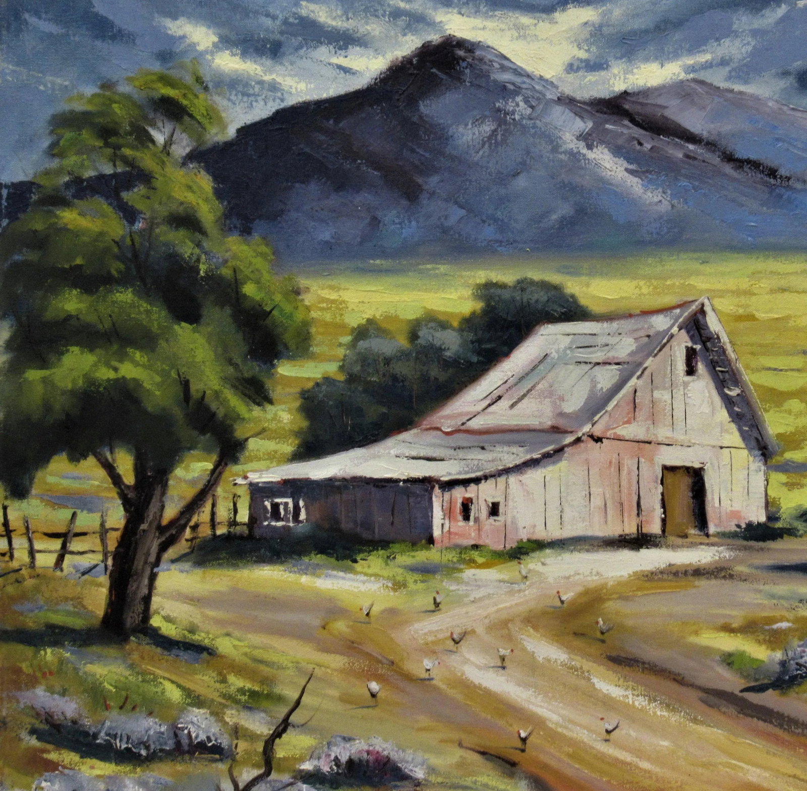 Clifford Holmes, Landscape with barn, California, Circa 1950 - 2