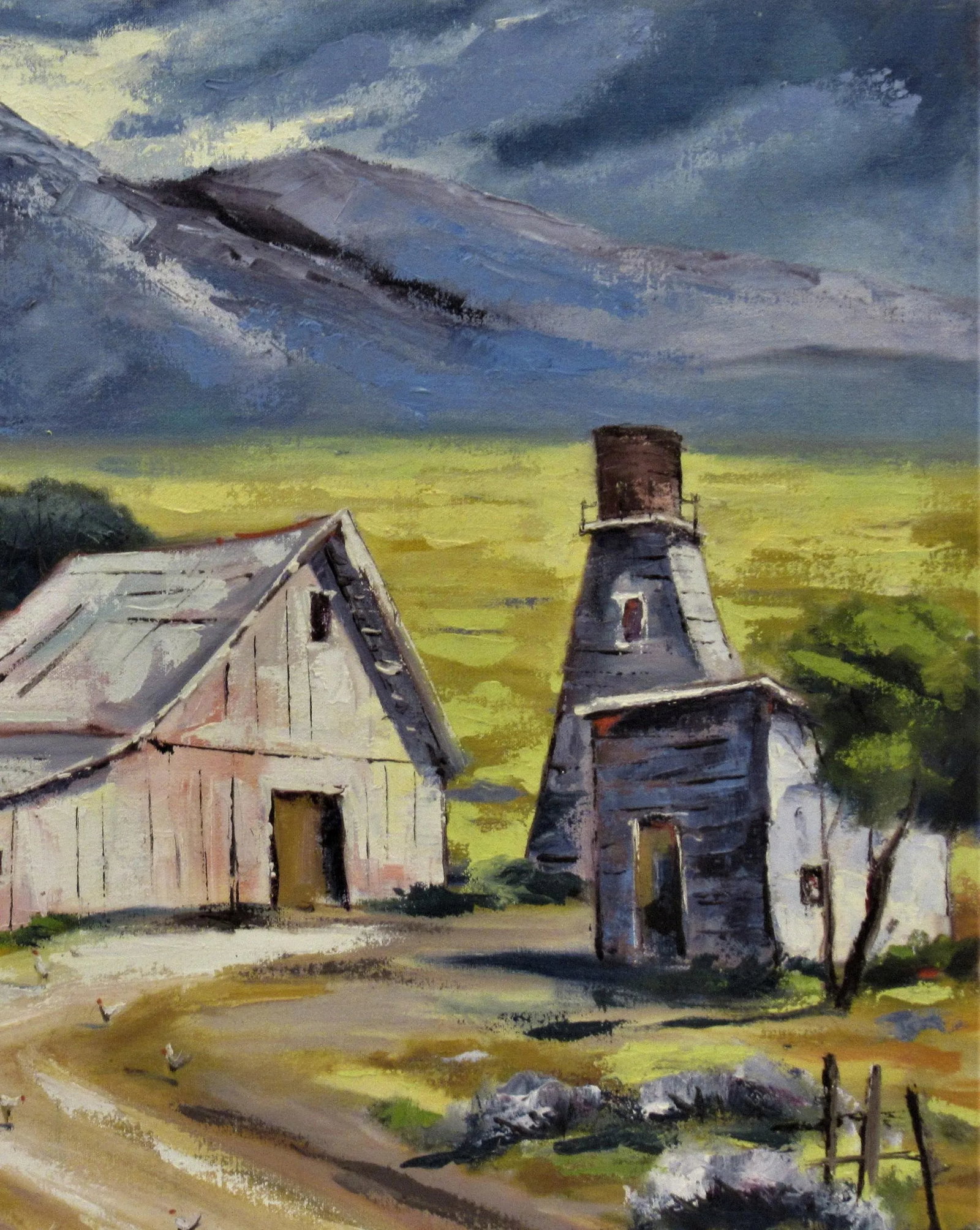 Clifford Holmes, Landscape with barn, California, Circa 1950 - 3