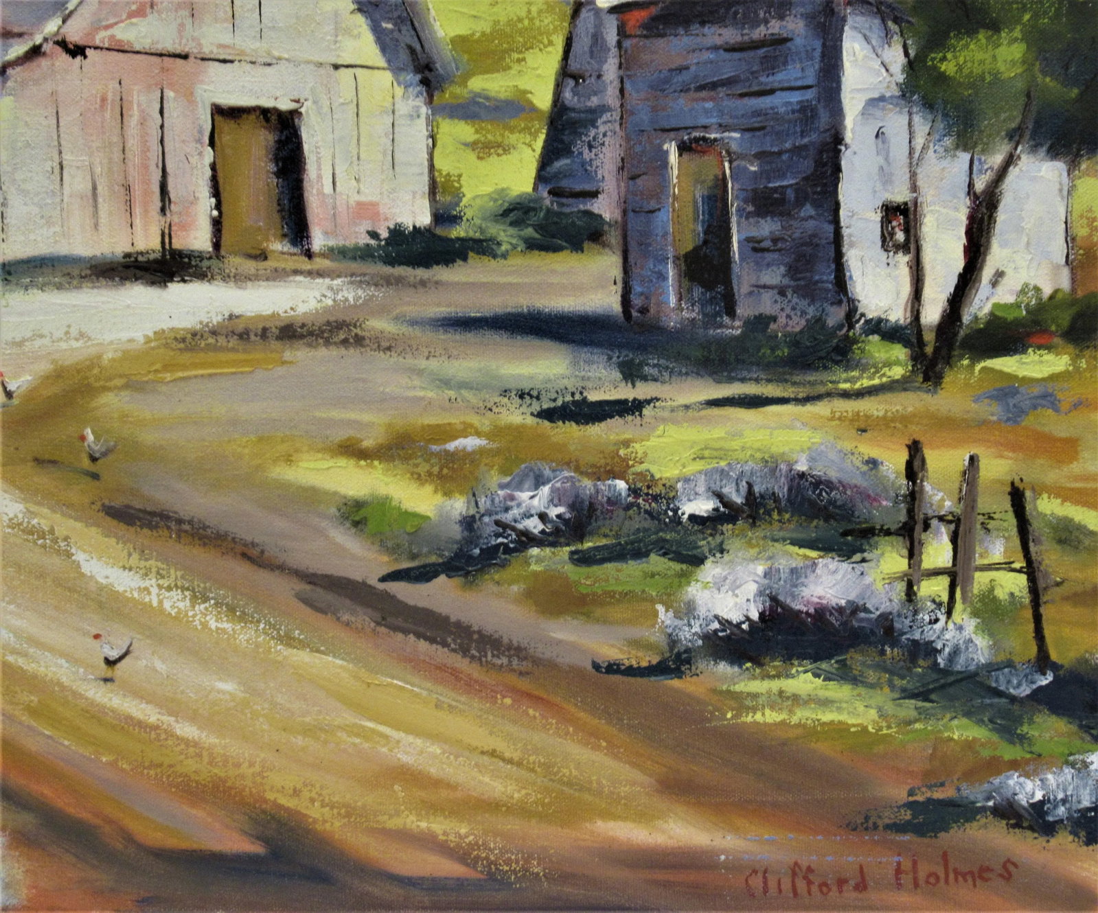 Clifford Holmes, Landscape with barn, California, Circa 1950 - 4