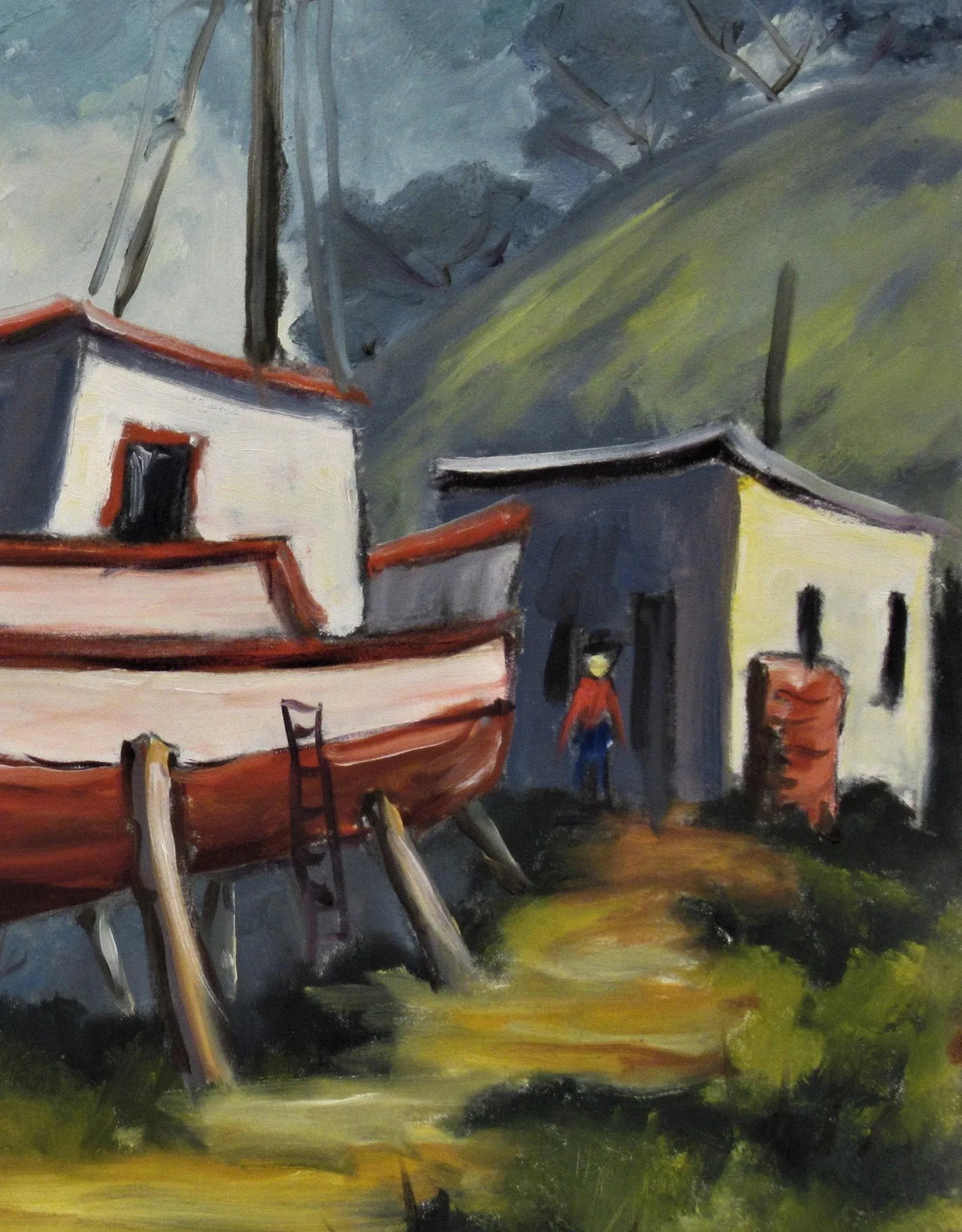 Clifford Holmes, Landscape with Boats, Circa 1950 - 3