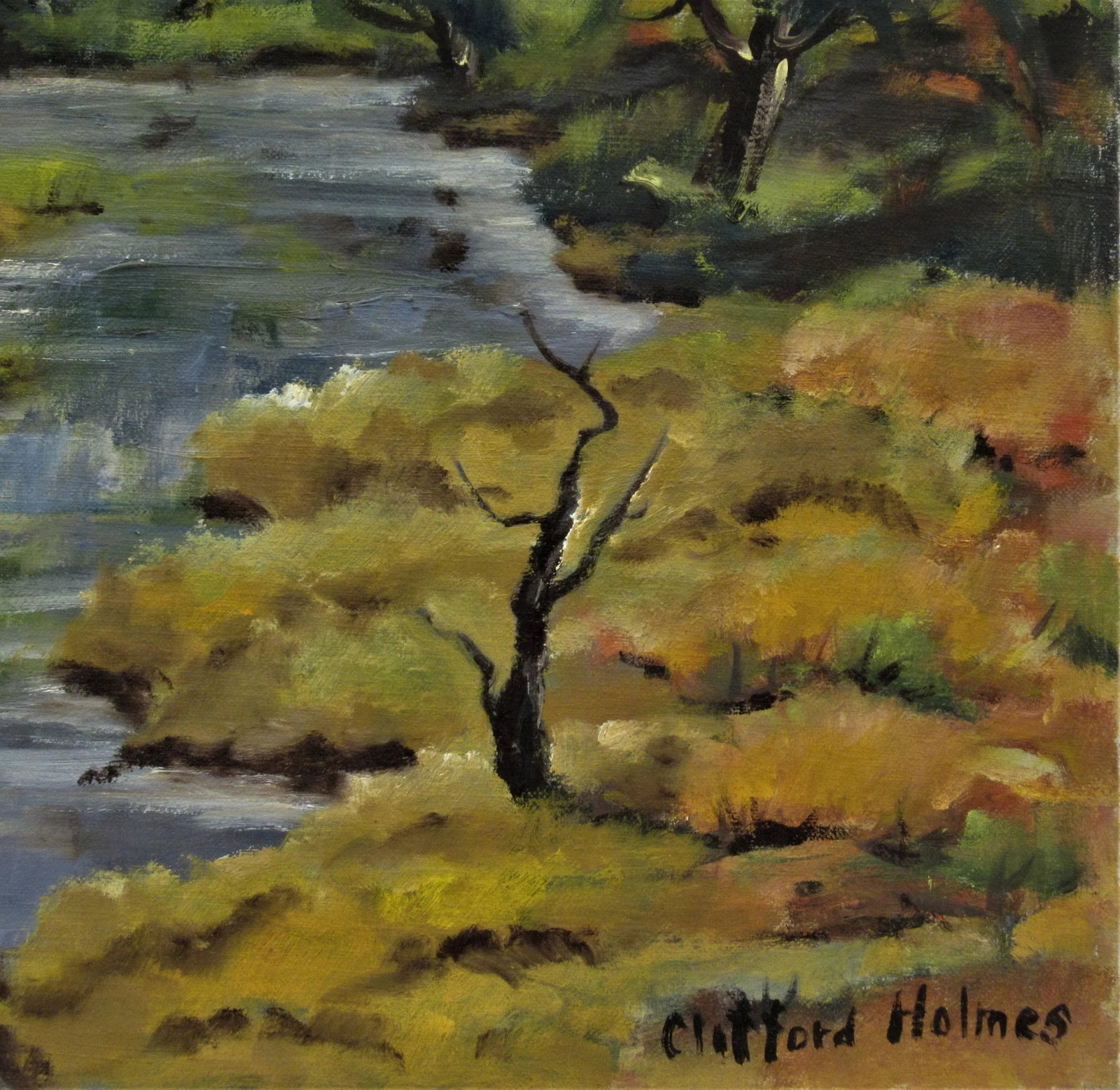 Clifford Holmes, Landscape with River, California, Circa 1950 - 4