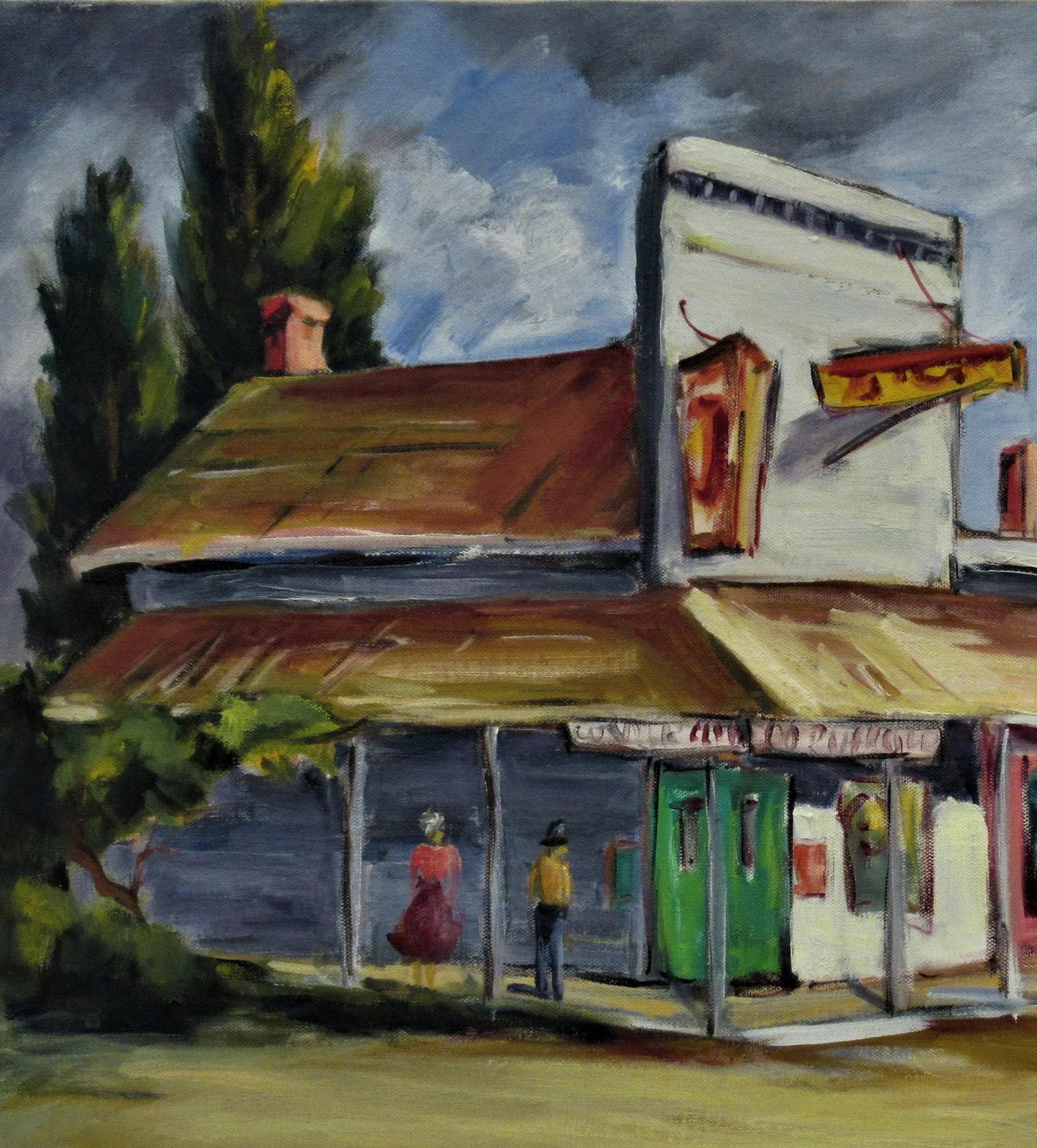 Clifford Holmes, The Corner Store, Near Mendocino, Circa 1950 - 2