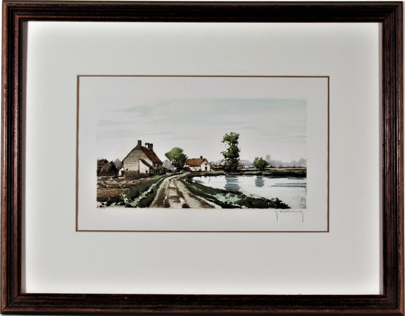 Roger Hebbelinck, Landscape with Pond - 6