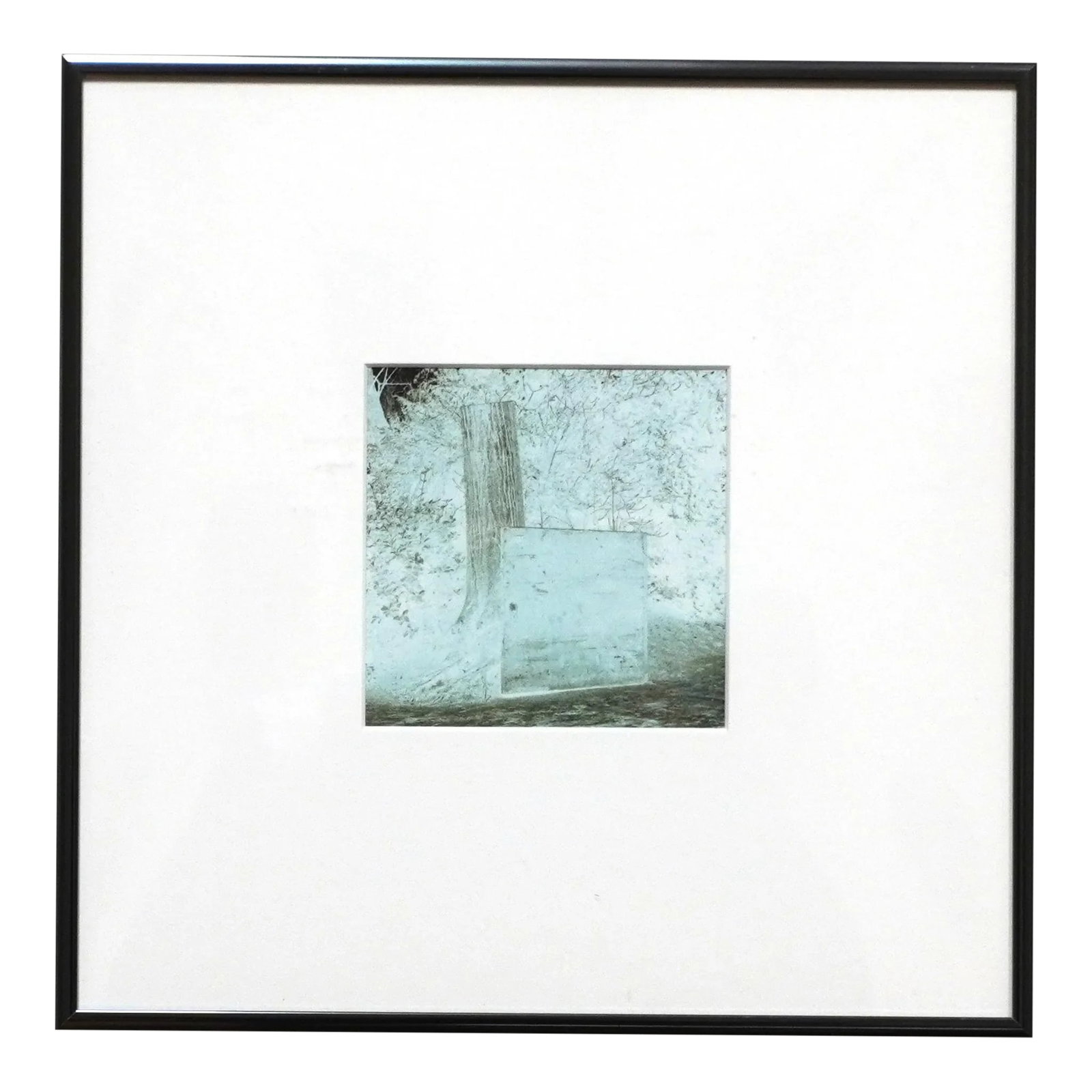 Framed Landscape Photograph "Luxembourg #2" 1/10 1994 by Jacques Cressaty: This photograph "Luxembourg #2" 1/10 1994 is part of a seven year project undertaken by San Francisco based French photographer Jacques Cressaty from 1989 to 1996. The project was to photograph a