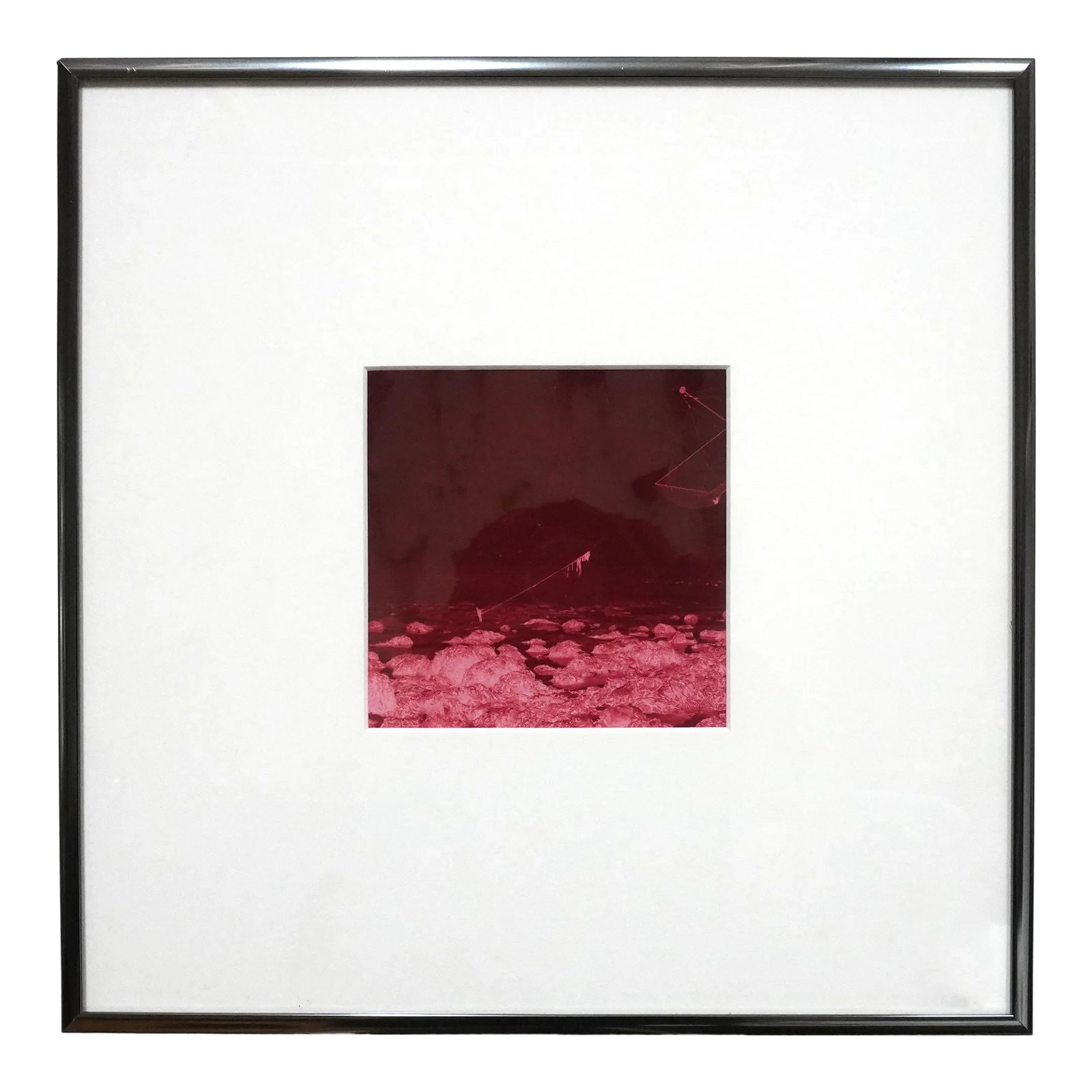 Framed Landscape Cibachrome Photograph "Fouras" -1/10 1993 by Jacques Cressaty: This photograph "Fouras" 1/10 1993 is part of a seven year project undertaken by San Francisco based artist Jacques Cressaty from 1989 to 1996. The project was to photograph a different area of his na