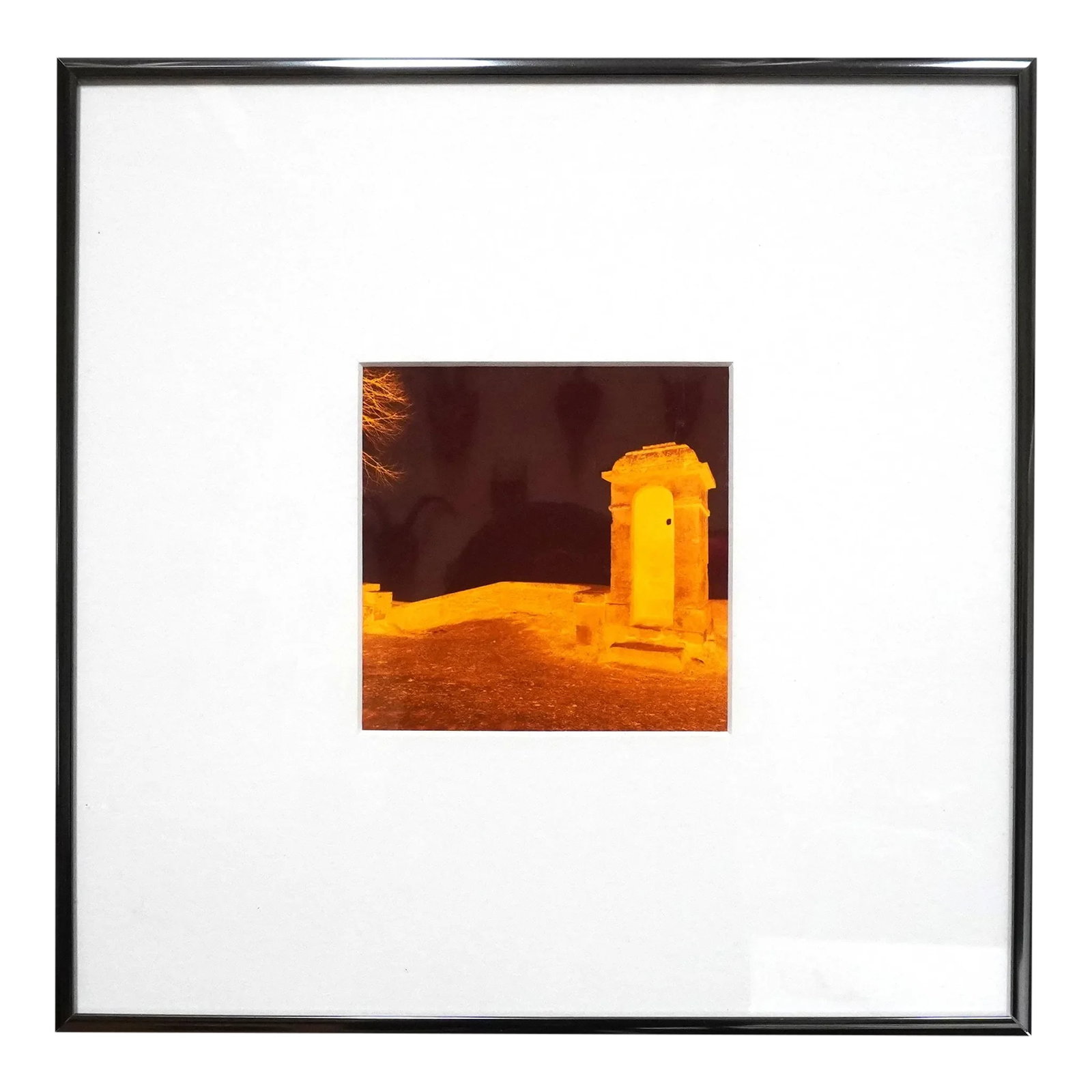 Framed Landscape Photograph "Eye on the River" 3/10 1989 by Jacques Cressaty: This photograph "Eye on the river" 1989 3/10 is part of a seven year project undertaken by San Francisco based artist Jacques Cressaty from 1989 to 1996. The project was to photograph a different area