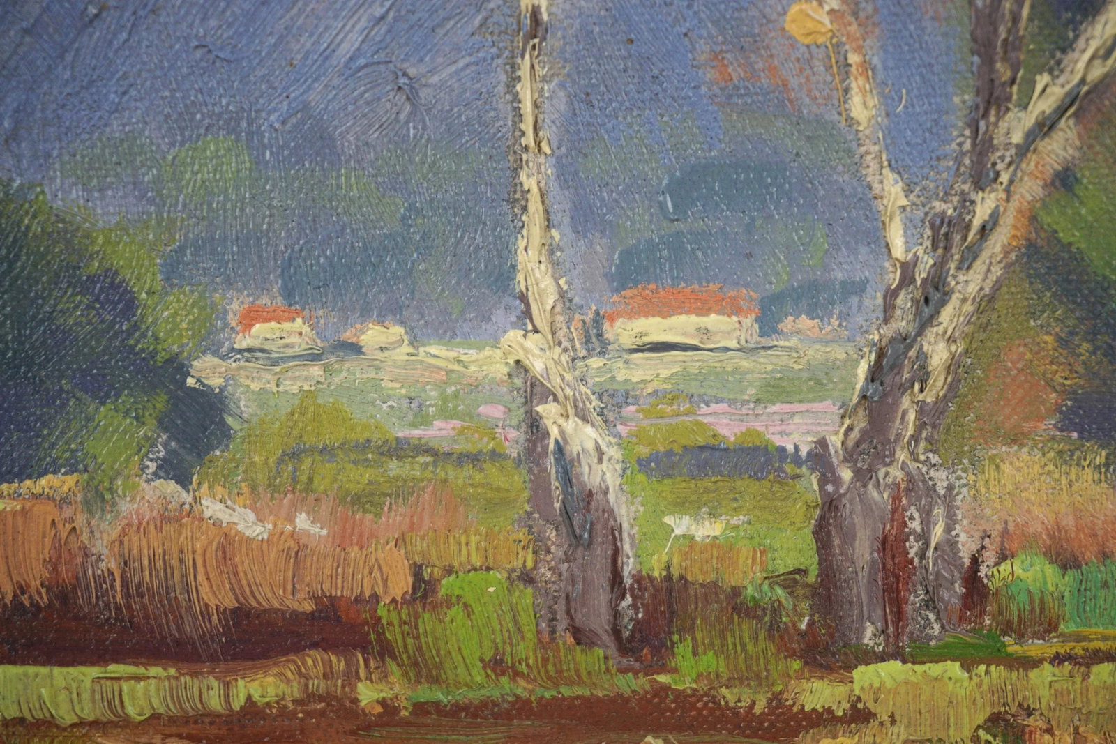 San Gabriel Mountains in Autumn Landscape California School 1930s - 3