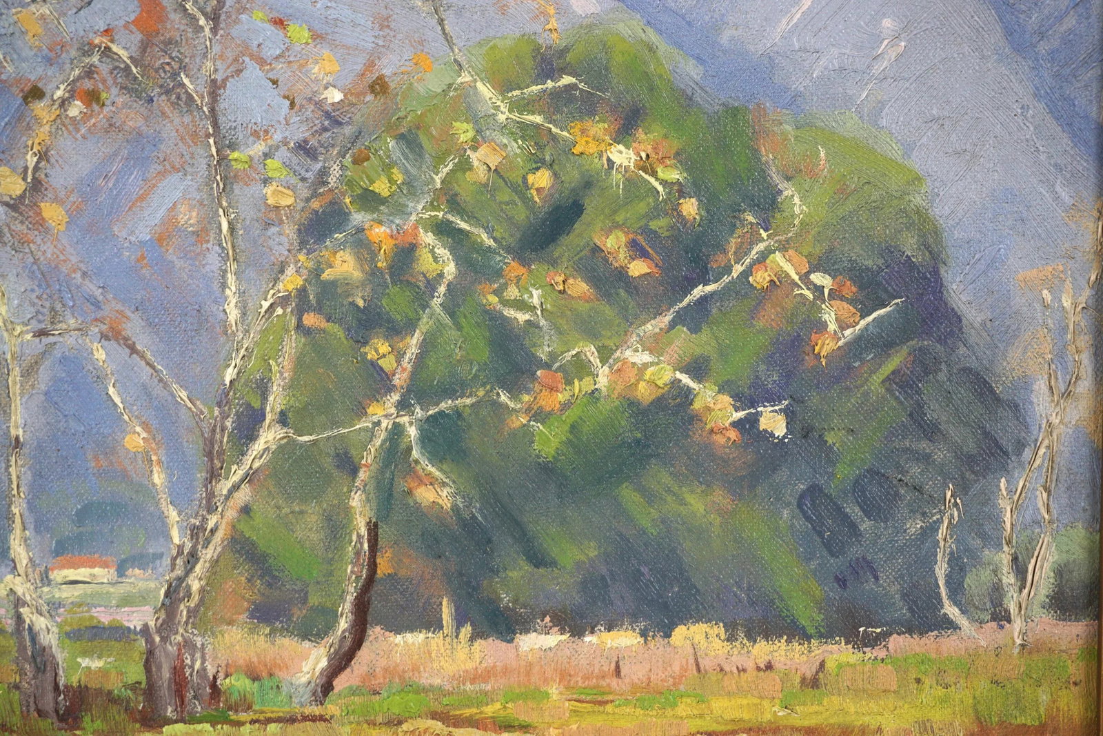 San Gabriel Mountains in Autumn Landscape California School 1930s - 4